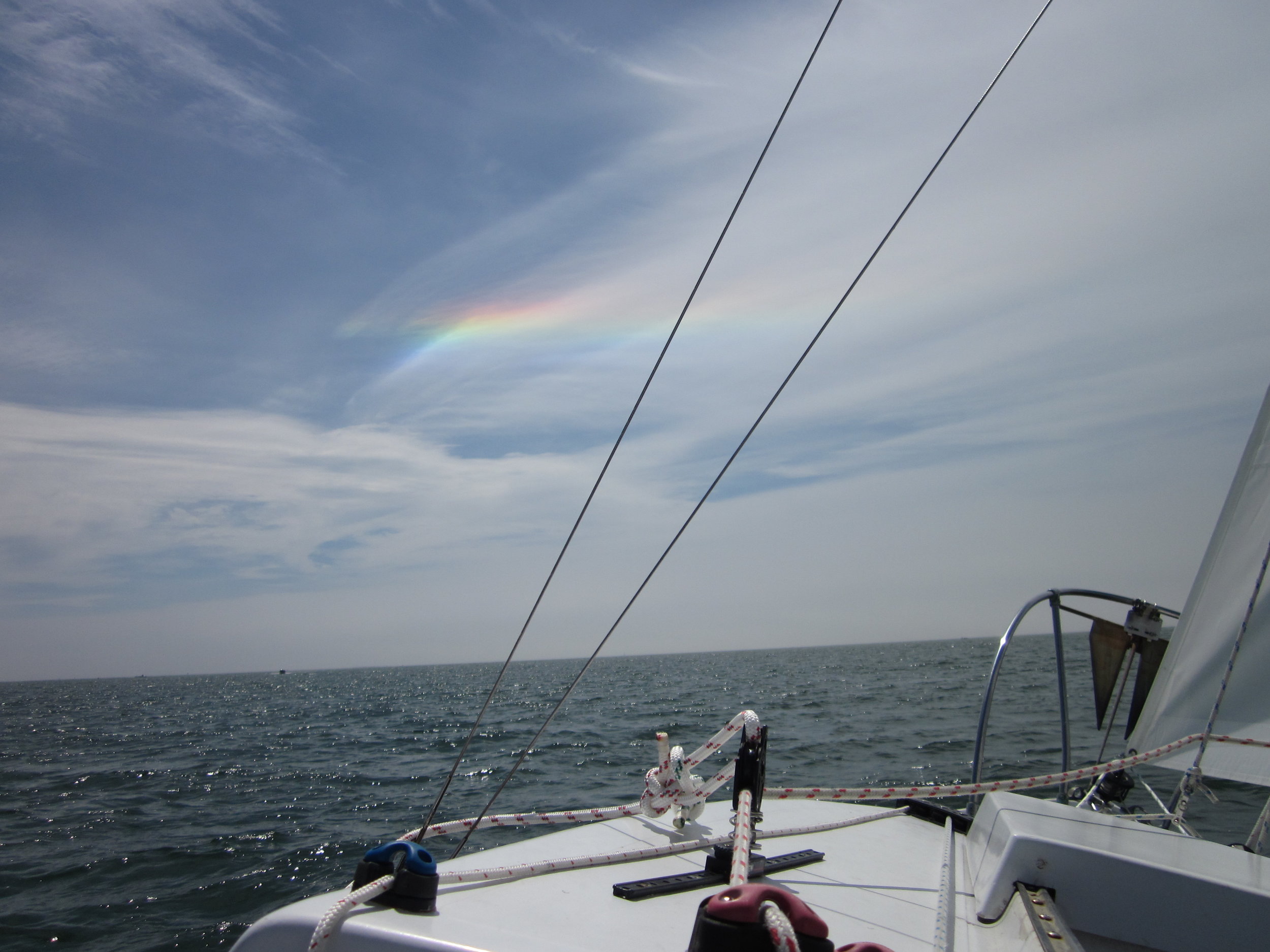  I even saw an interesting rainbow-effect in the sky as I was headed around Millstone to Jordan Cove!    