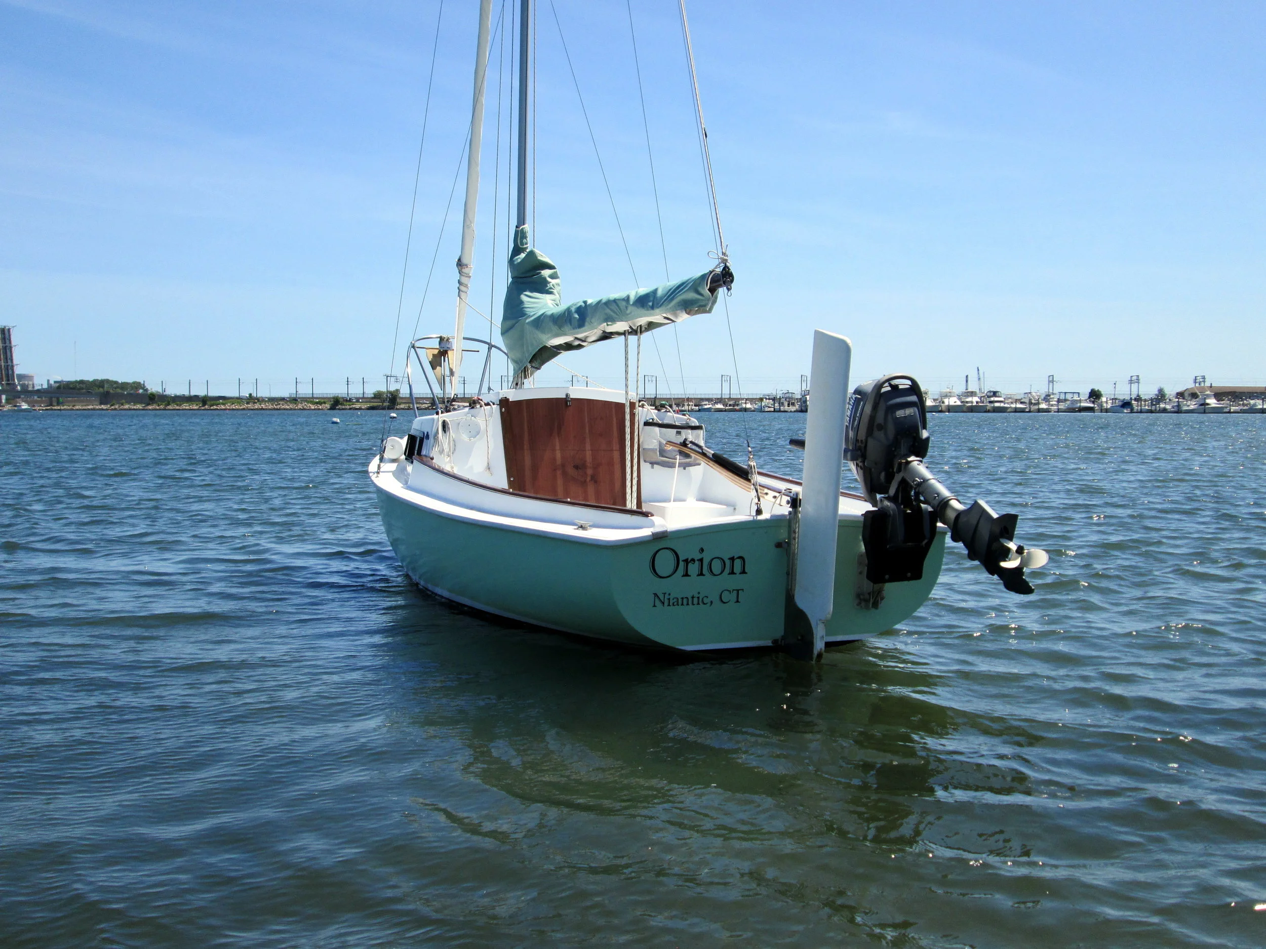  ORION is all tuned up and ready for this sailing season. In less than a couple weeks, my wife and a bunch of friends will be sailing with me to Essex for a few days, just like  when we went  back in 2016. 
