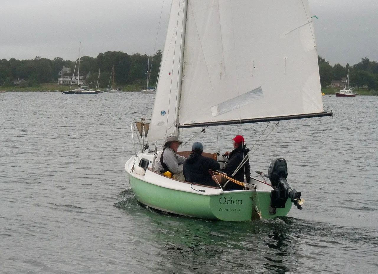 Saturday was pretty much a washout, but I managed to sneak in an afternoon sail between downpours with Jack Lorraine (#1469 TWE) and Chris Albert (#2714 FLOTSAM).