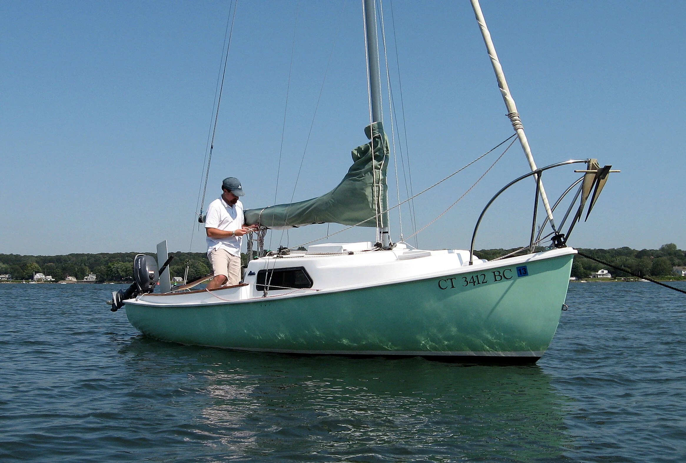 August 31st: Went for a short sail with my dad to Bartlett Reef Light, a 3.5-mile sail from the Niantic bridges.