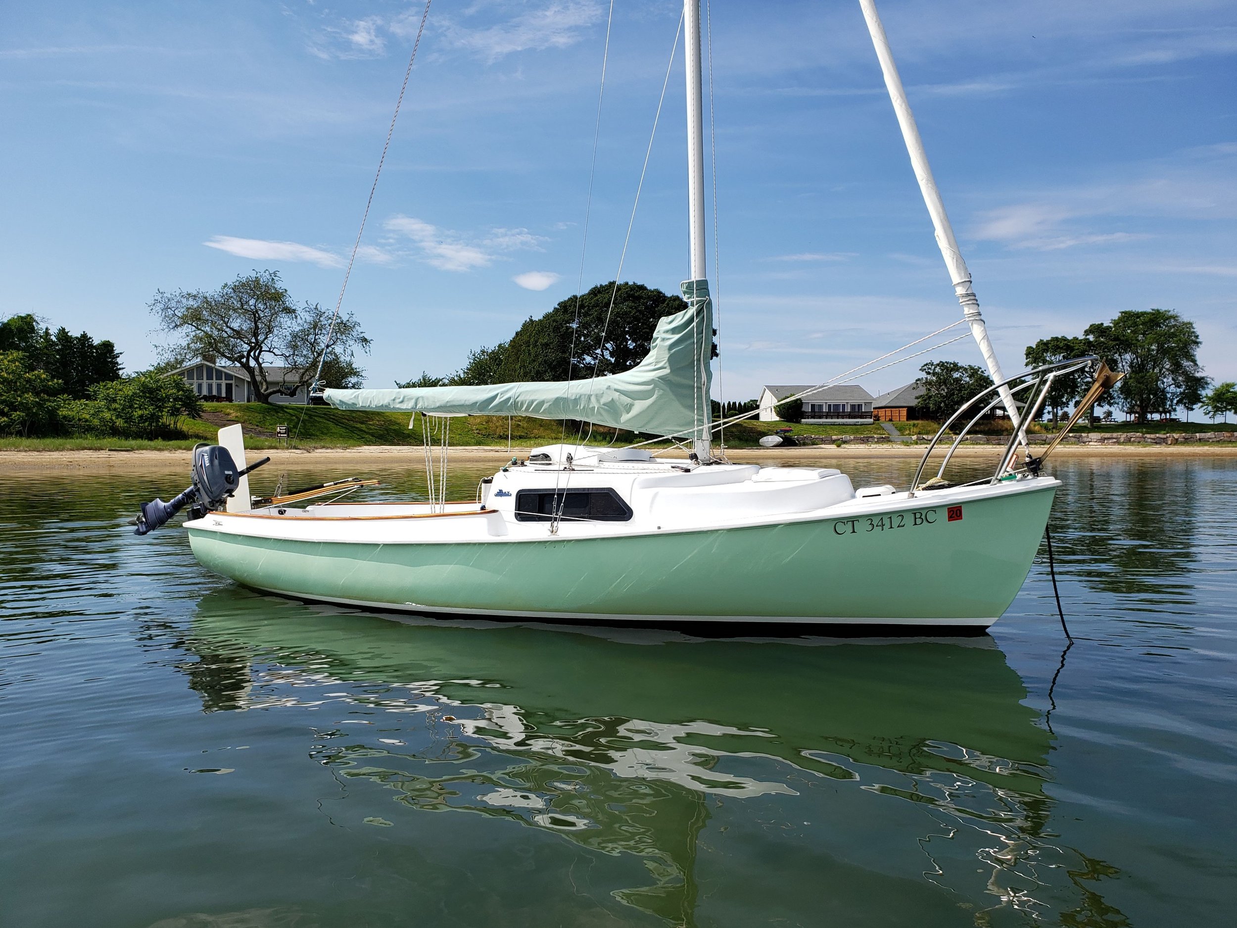 The clouds broke up and the sun came out just as ORION got back to her own mooring. It was a great afternoon sail - just what the doctor ordered.