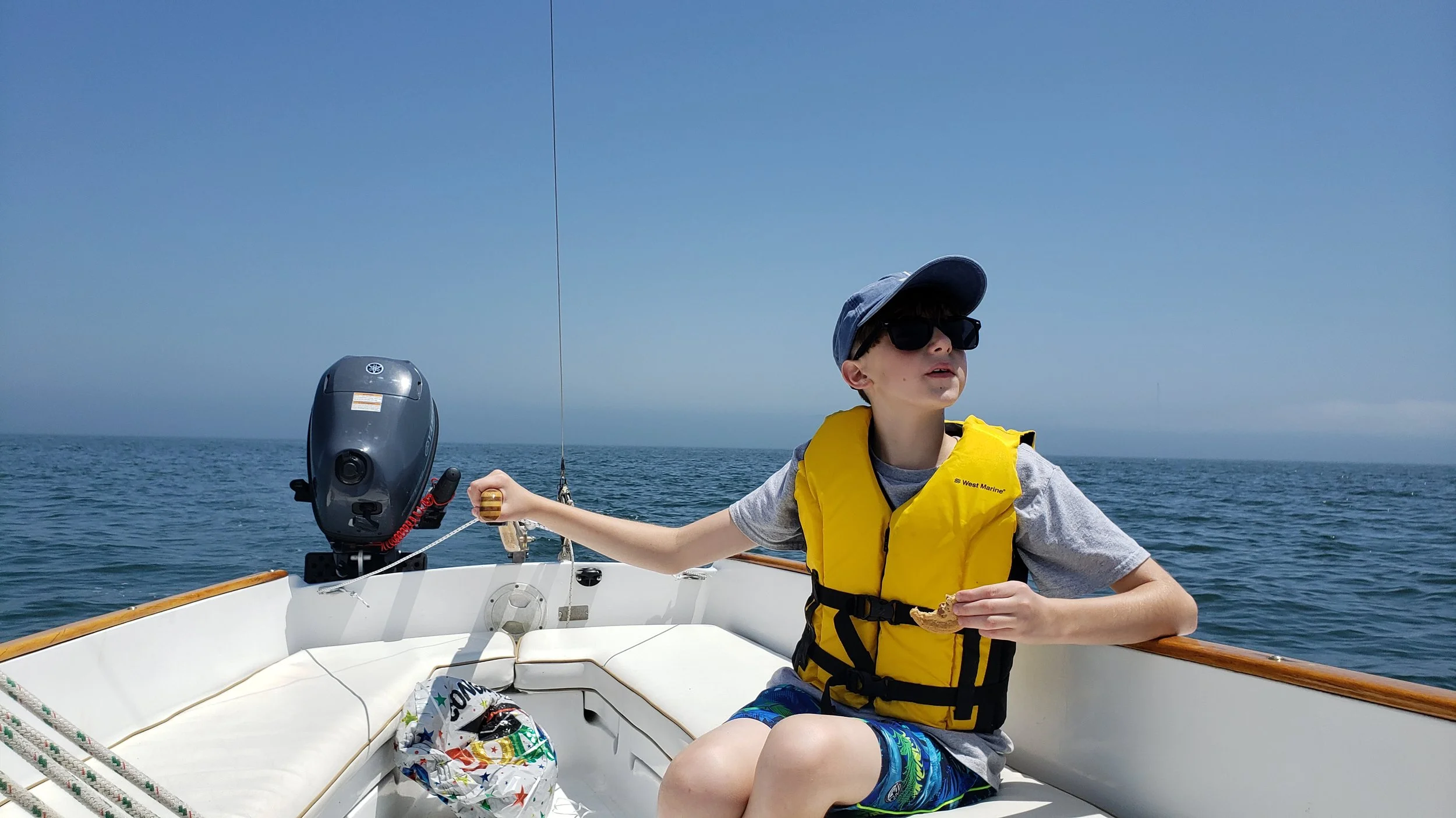 June 19th: With Harry out of school for the summer, we went for an afternoon sail in Niantic Bay.
