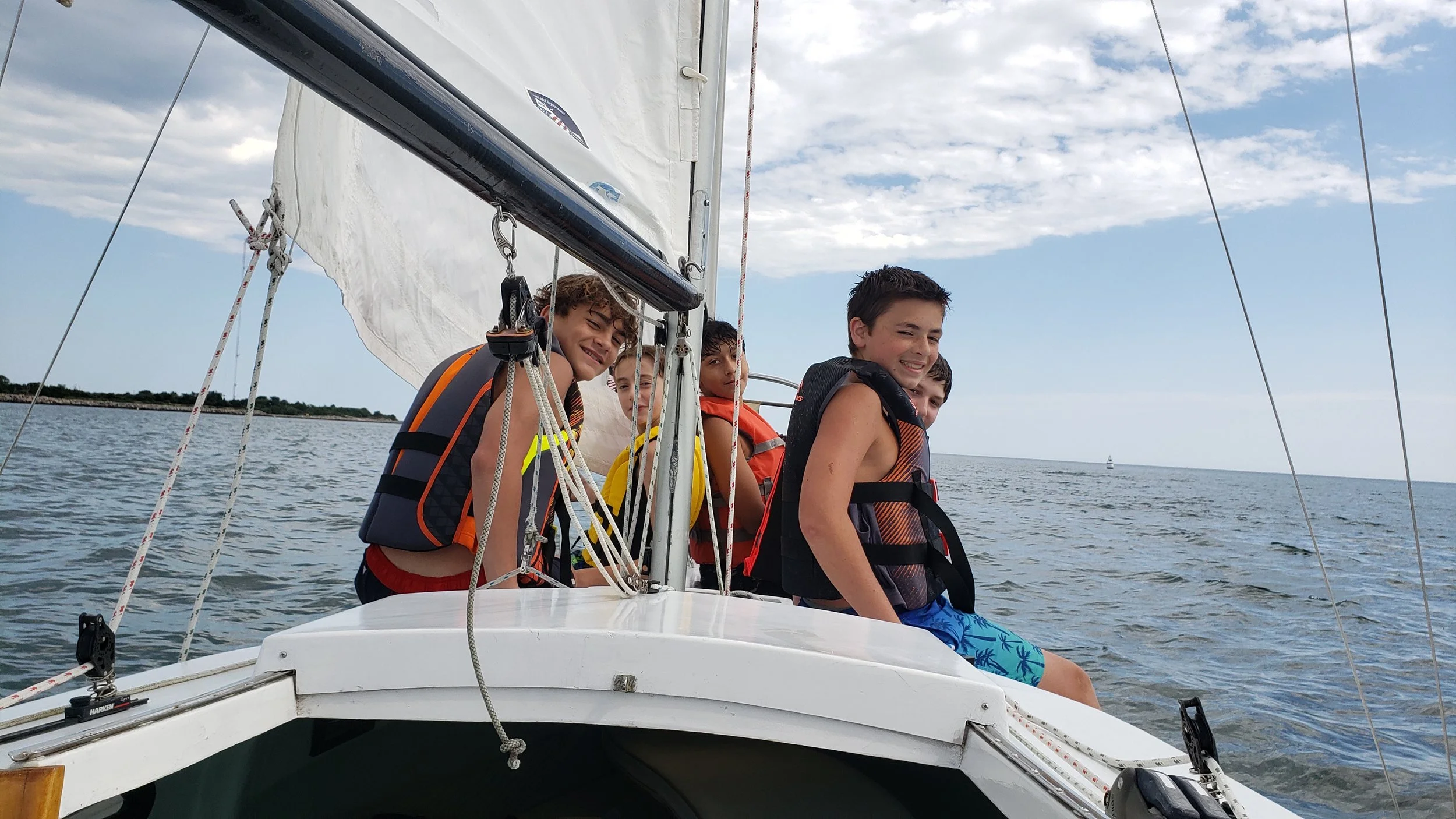 August 14th: I took Harry and a few of his friends sailing to celebrate Harry's upcoming birthday.