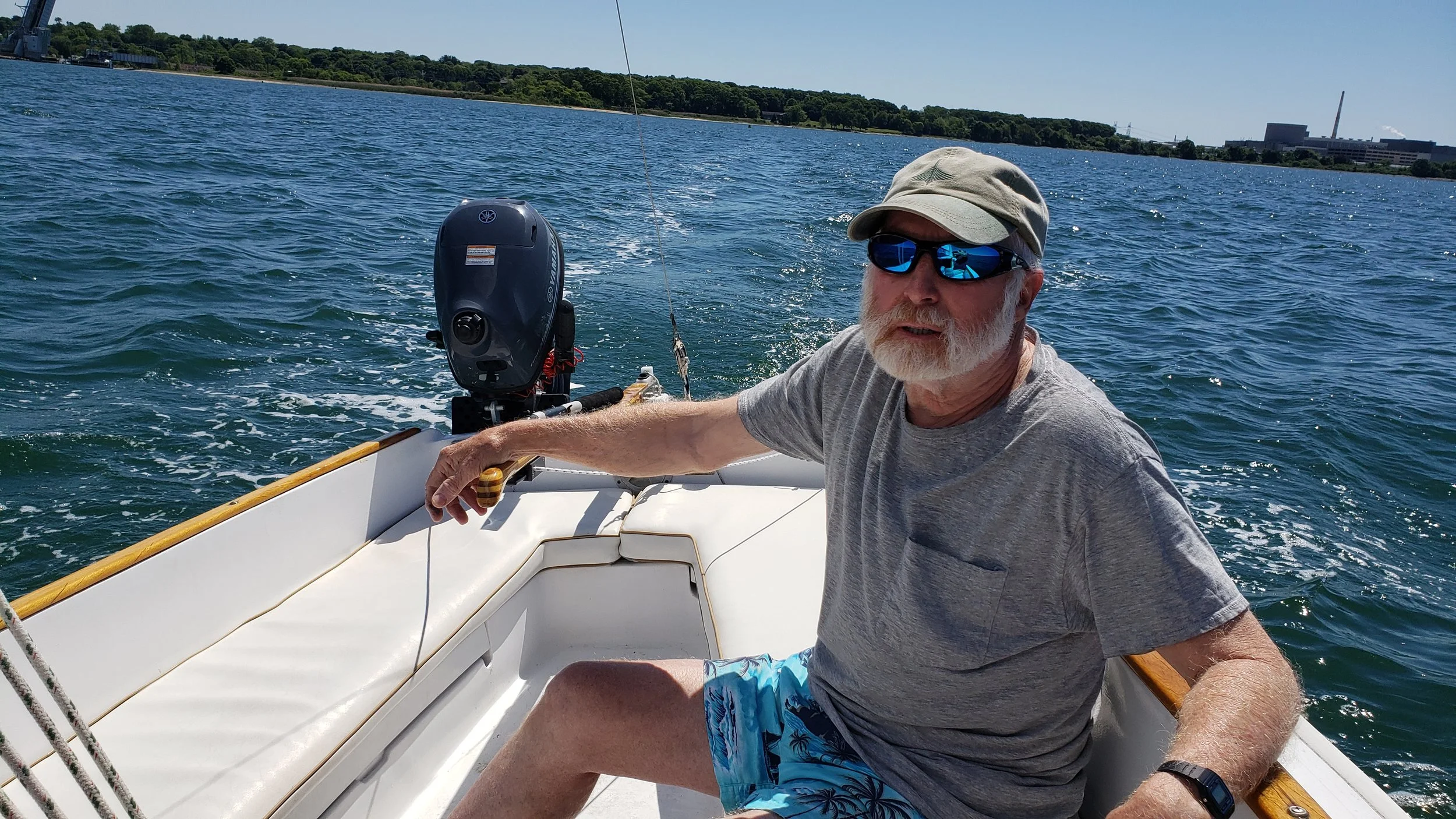 June 6th: After a couple of solo sails in the Niantic River, I took my father out to sail in the Bay.