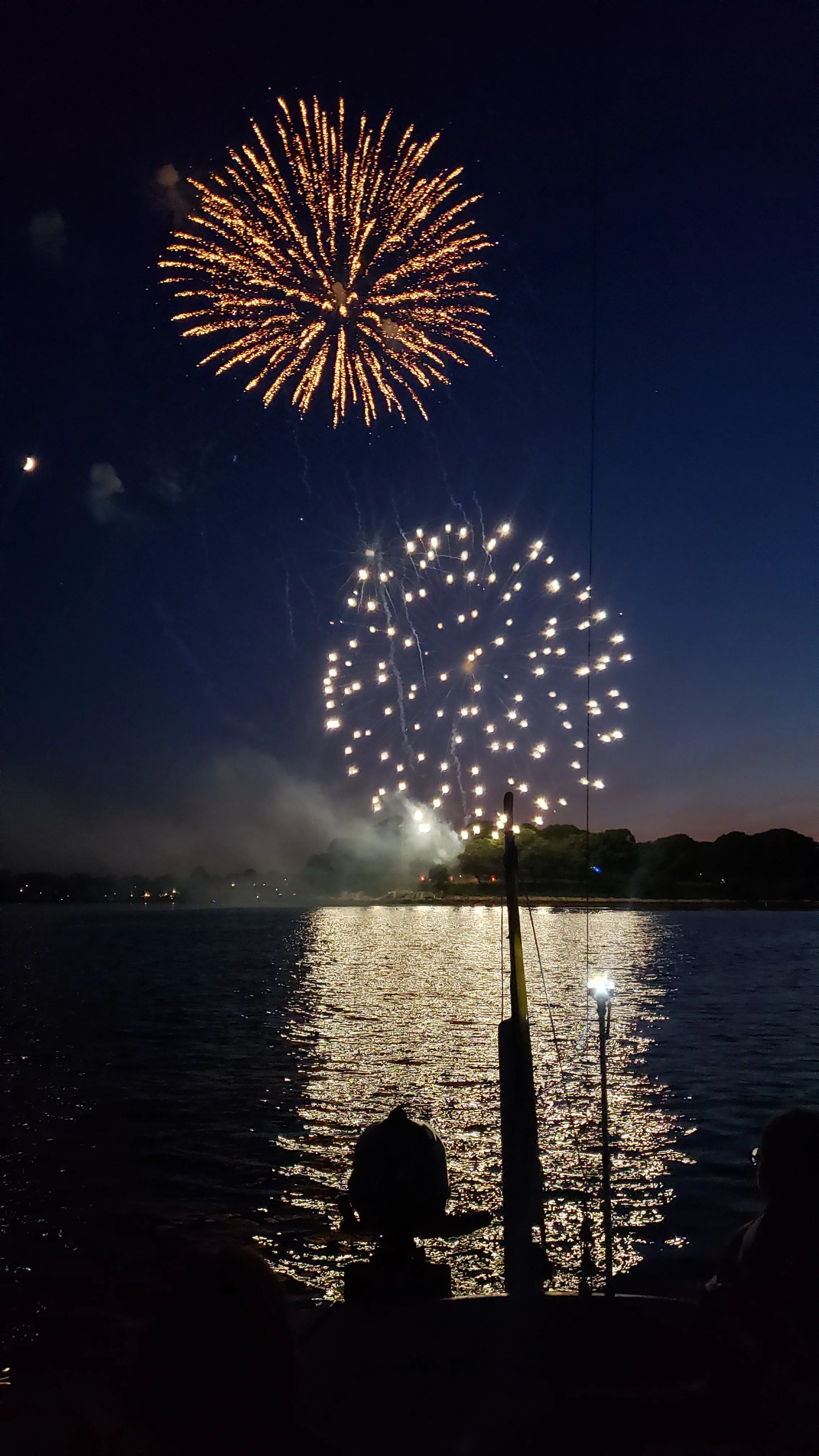 July 18th: I took my family out to watch the annual Celebrate East Lyme fireworks off McCook's beach. This year was particularly spectacular.