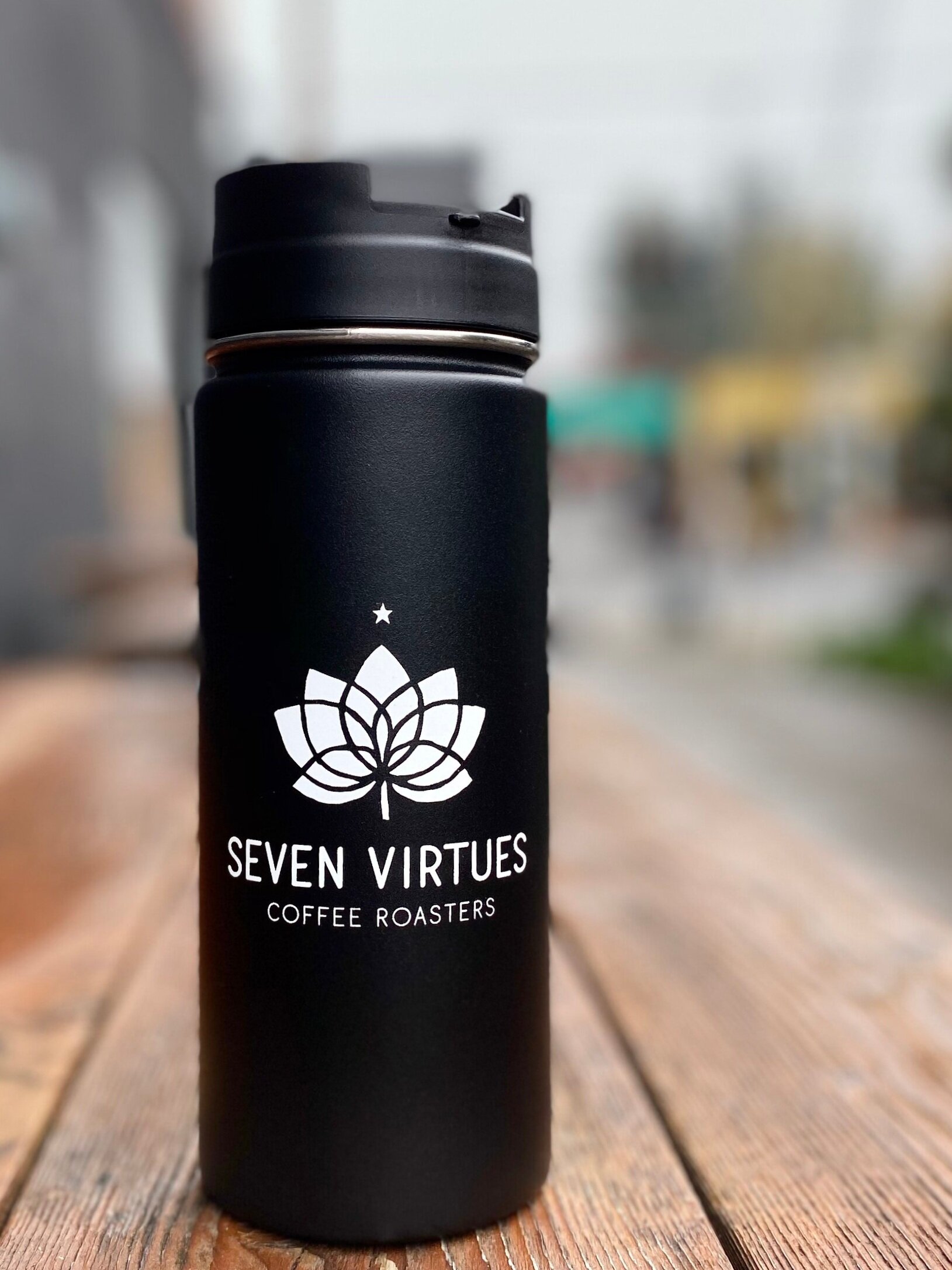Seven Virtues Virtuous 16oz thermos — Seven Virtues Coffee Roasters