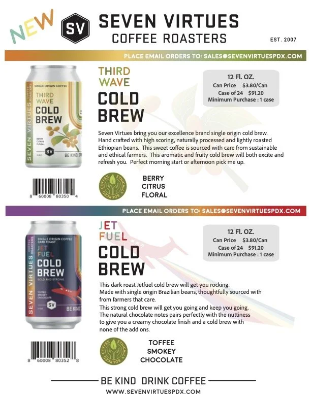 Cold Brew Seven Virtues Coffee Roasters