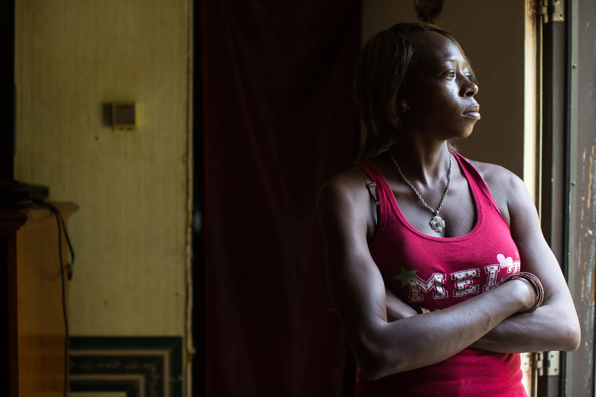  Lorender Newman (CQ) at her home in Ravenel Mobile Home Park. Newman knew the Mungin family, and she herself says she once had a boyfriend who physically abused her, and she escaped only after he was seriously injured in an accident. 