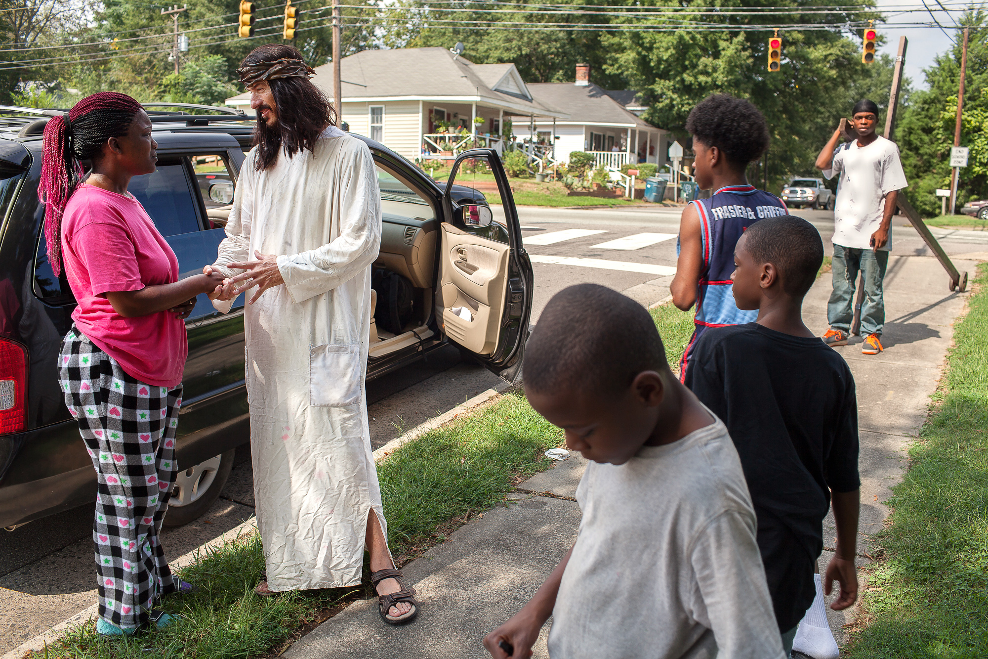 Portrait of Jesus impersonator