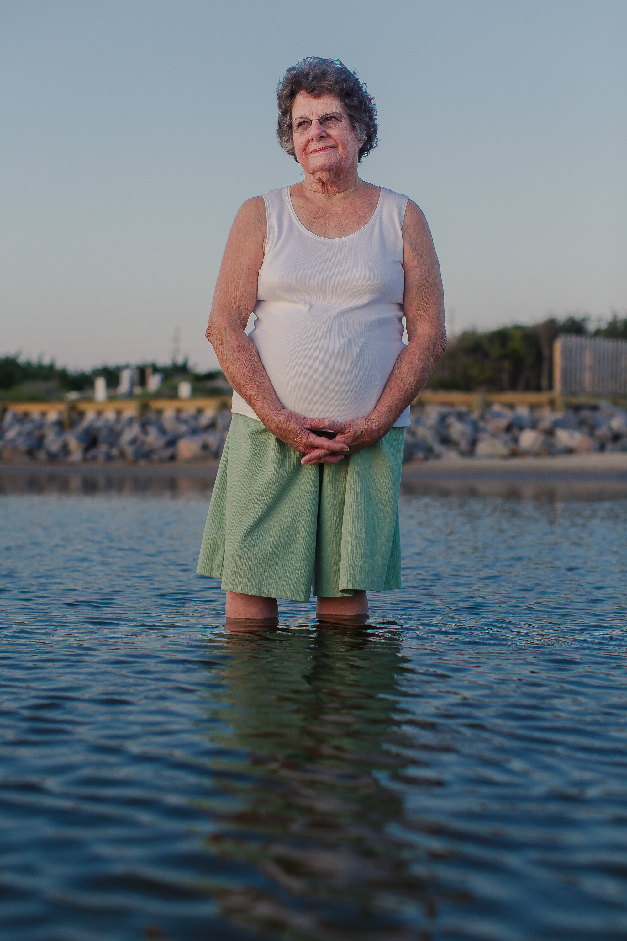  Jean Hooper remembers wading in the Pamlico Sound at the Salvo Day Use Area when she was a child, while her brother, Earl Whidbee, swam to a small island in Clark’s Bay, just west of the Salvo Community Cemetery. The island is gone now. She grew up 