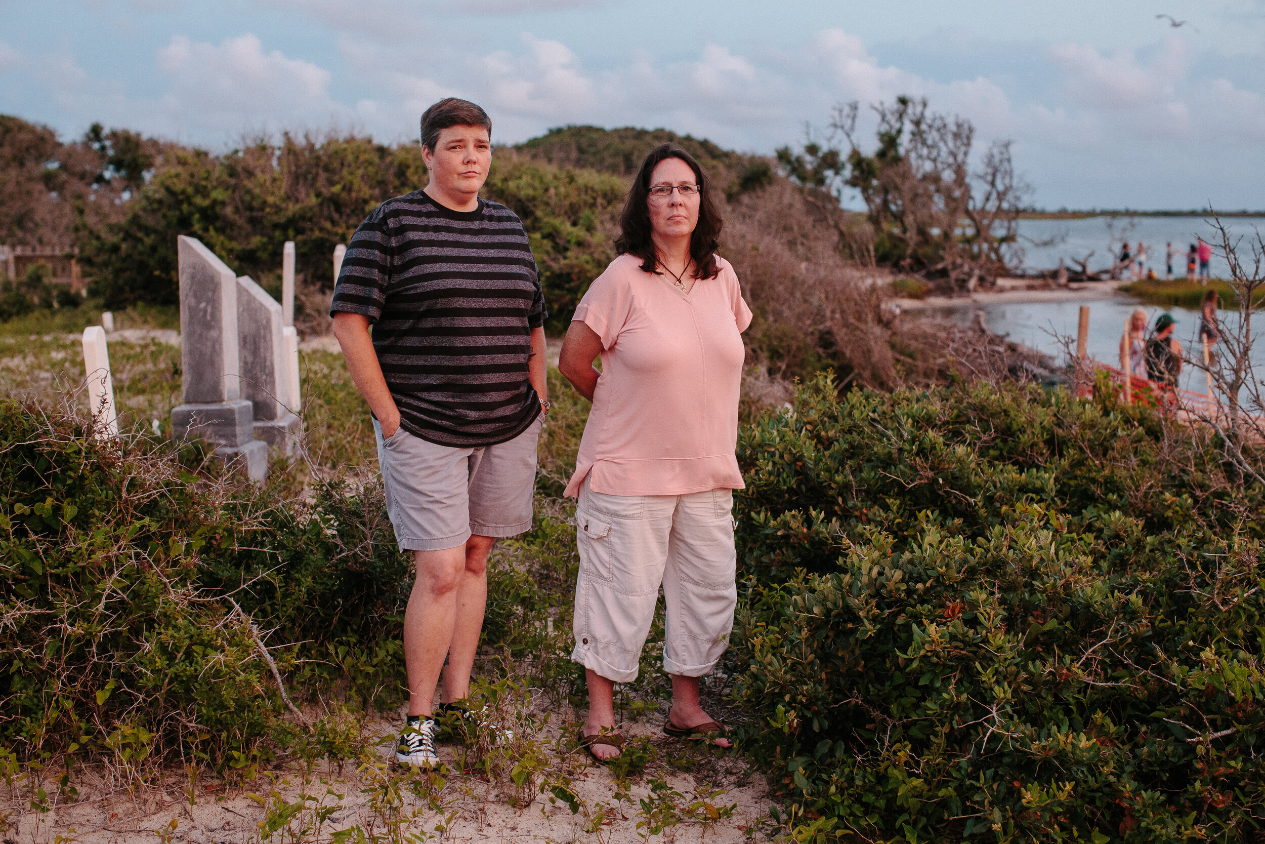  From left: Jenny Creech and Dawn Taylor both have kin buried in the Salvo Community Cemetery. They were president and vice president of the Hatteras Island Genealogical and Preservation Society, and the Rodanthe-Waves-Salvo Civic Association appoint