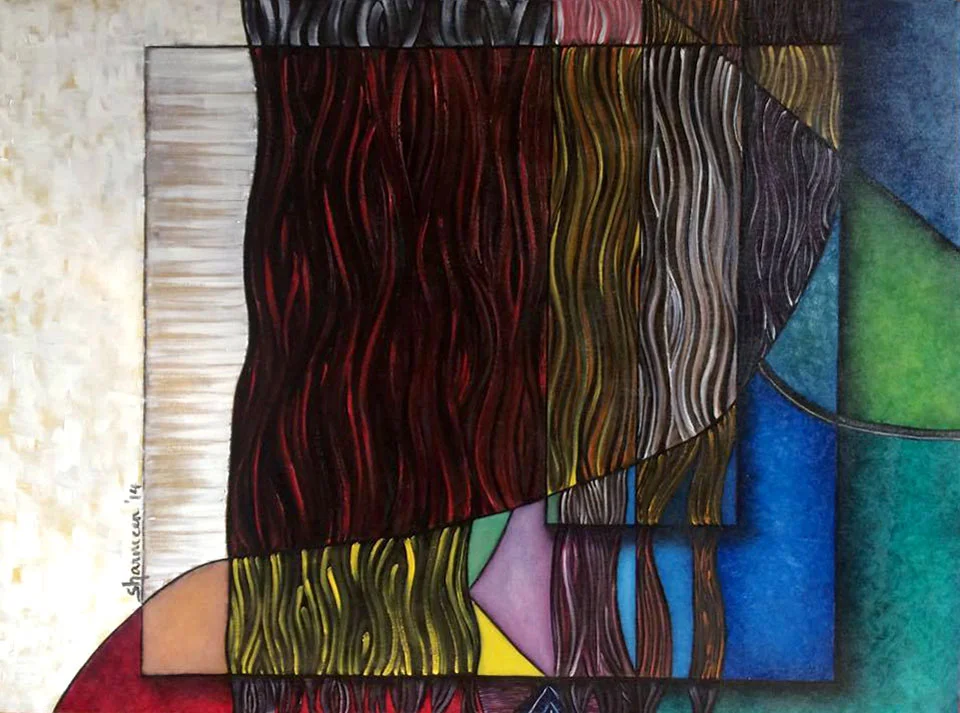 RENOUNCE. Oil on Canvas. 35.5"x47.5". 2014.&nbsp;Something about brushing it off your shoulder...