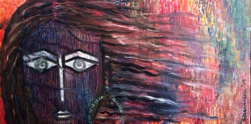 DEPARTURE. Oil on Canvas. 23.5"x12". 2014.&nbsp;Surrender and release.