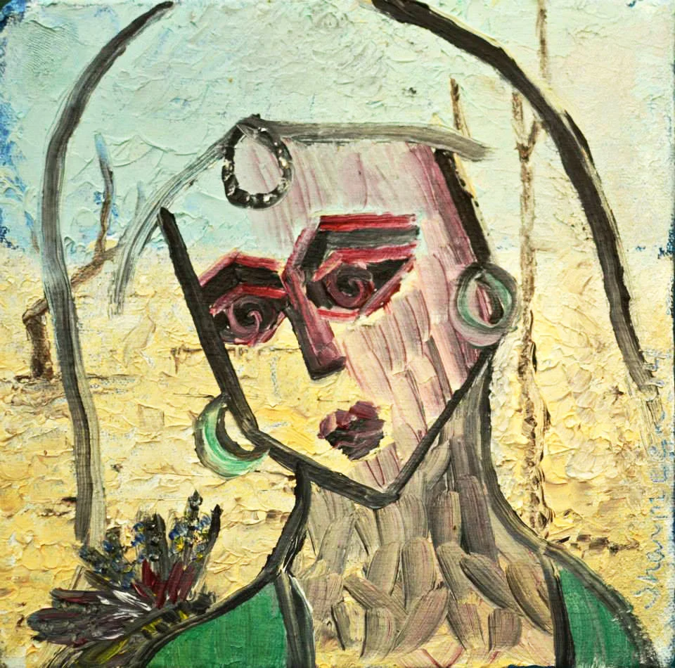 THAR I. Oil on Canvas. 6"x6". 2014.