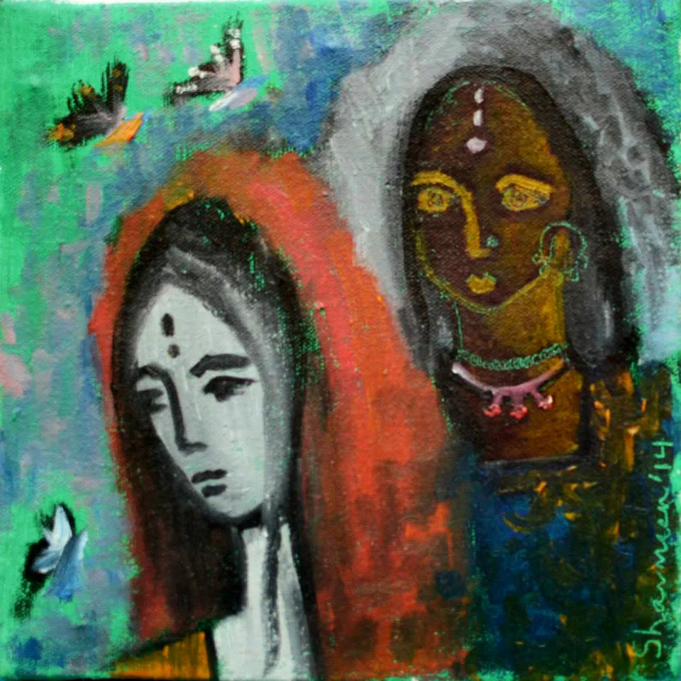 THAR II. Oil on Canvas. 6"x6". 2014.