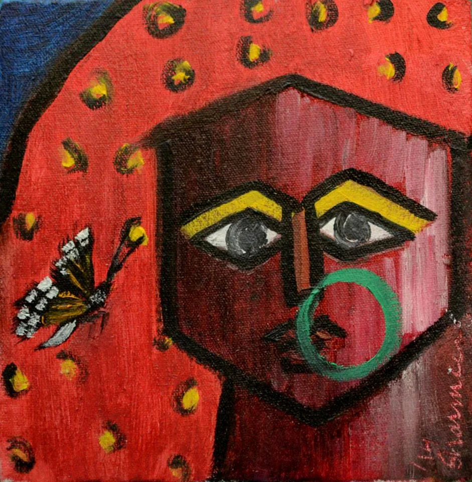 THAR IV. Oil on Canvas. 6"x6". 2014.