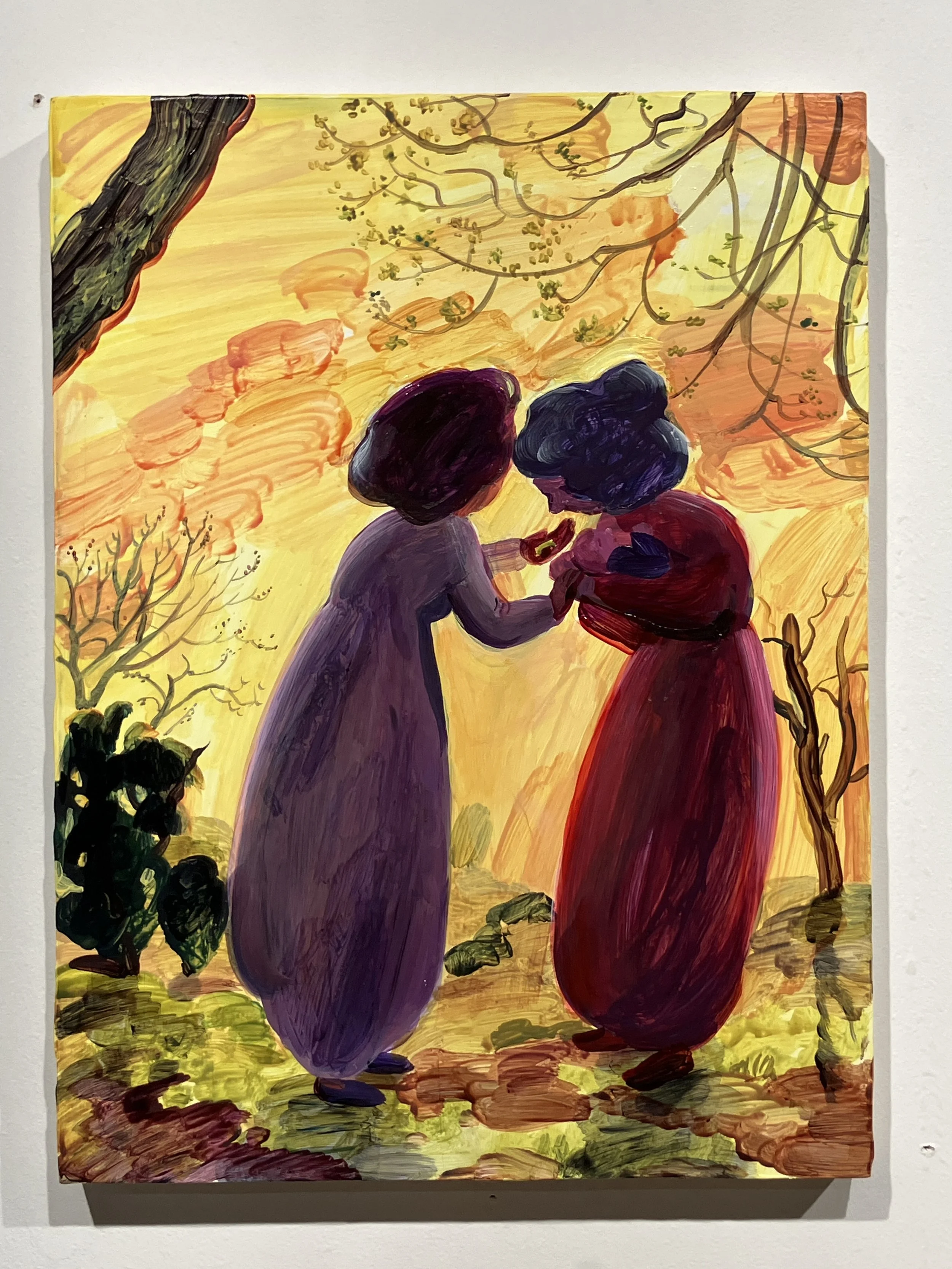 Maria and Dorothea with caterpillars.JPG