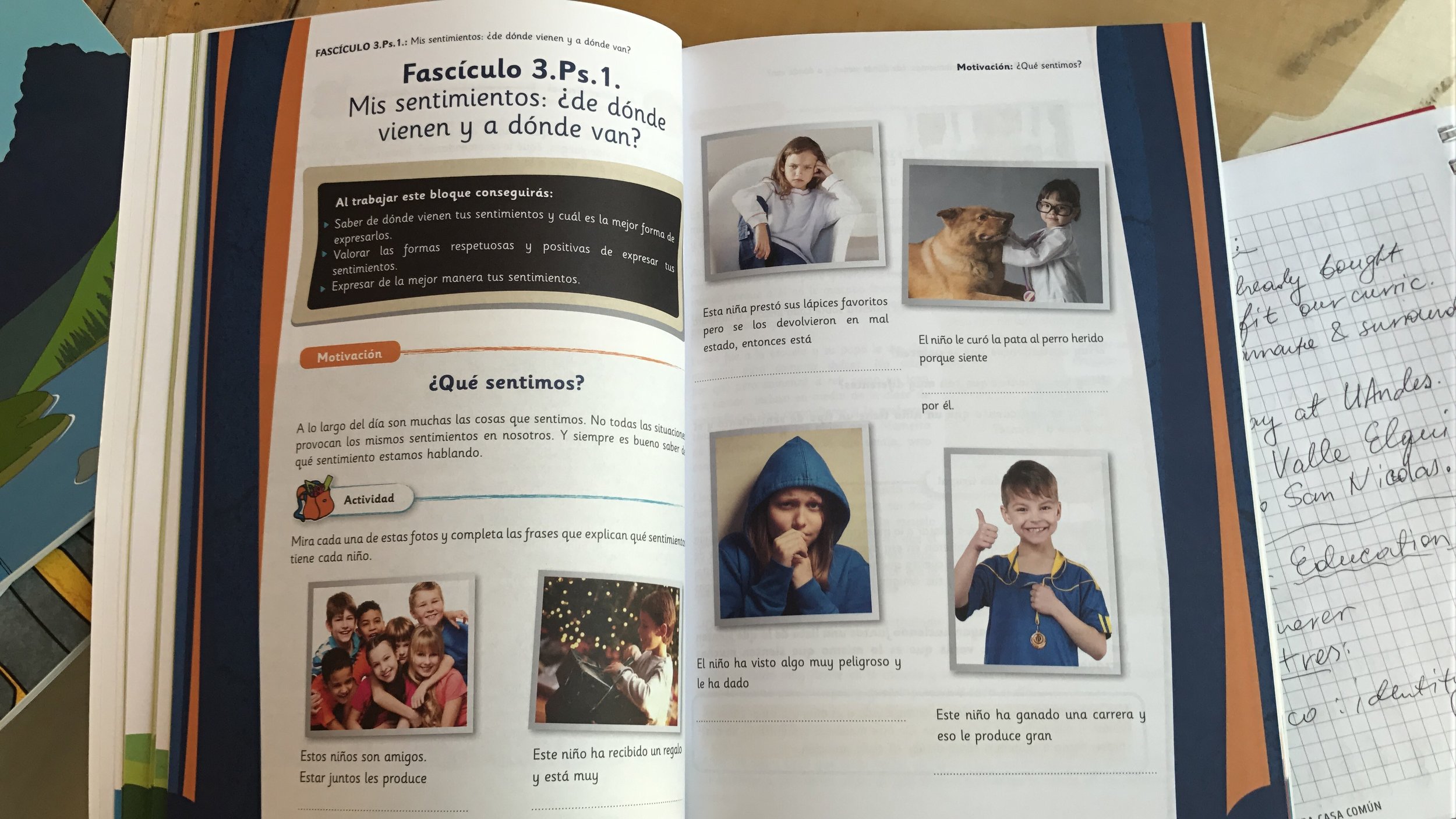 An activity explaining both positive and negative feelings.