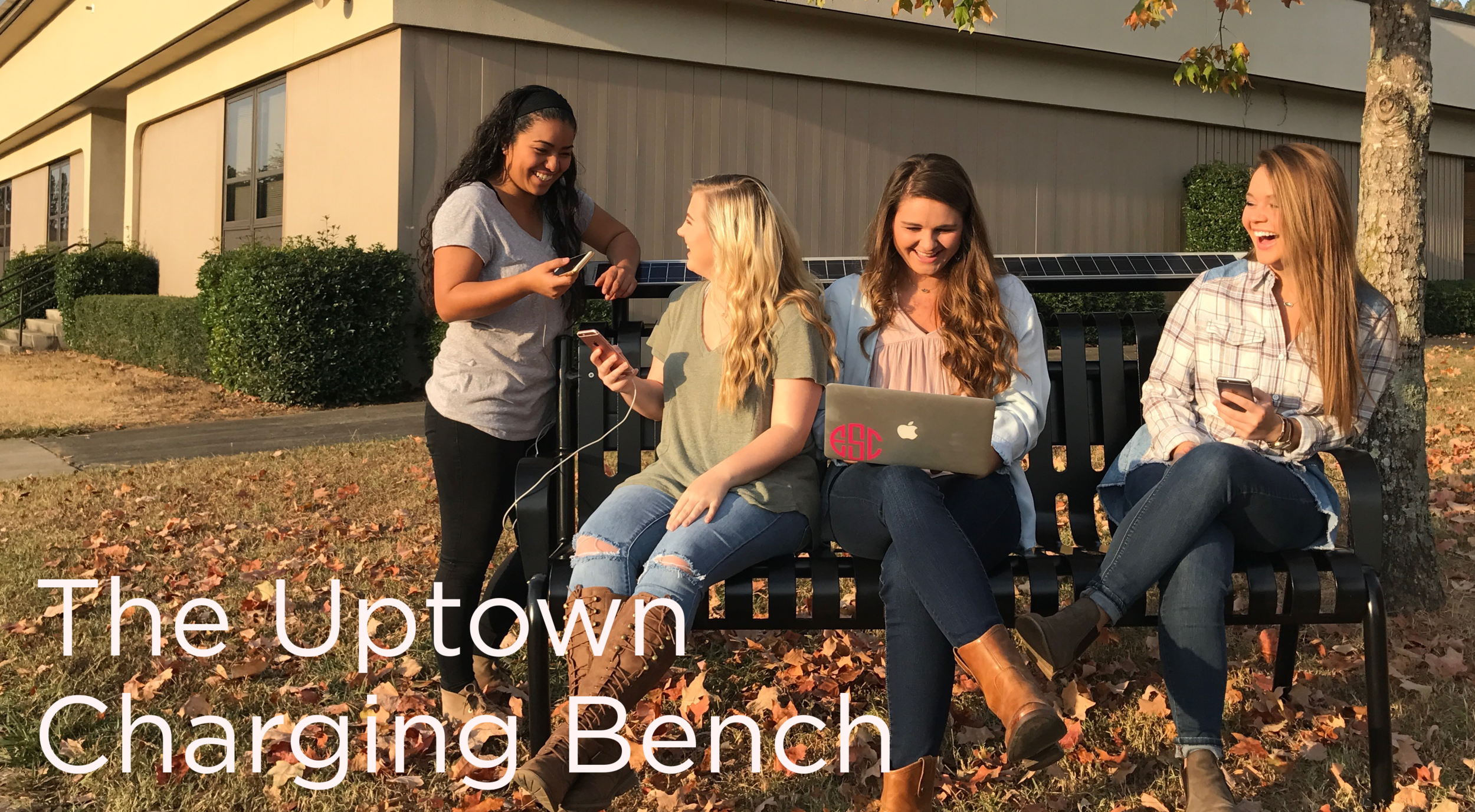 Contemporary Solar panel park bench