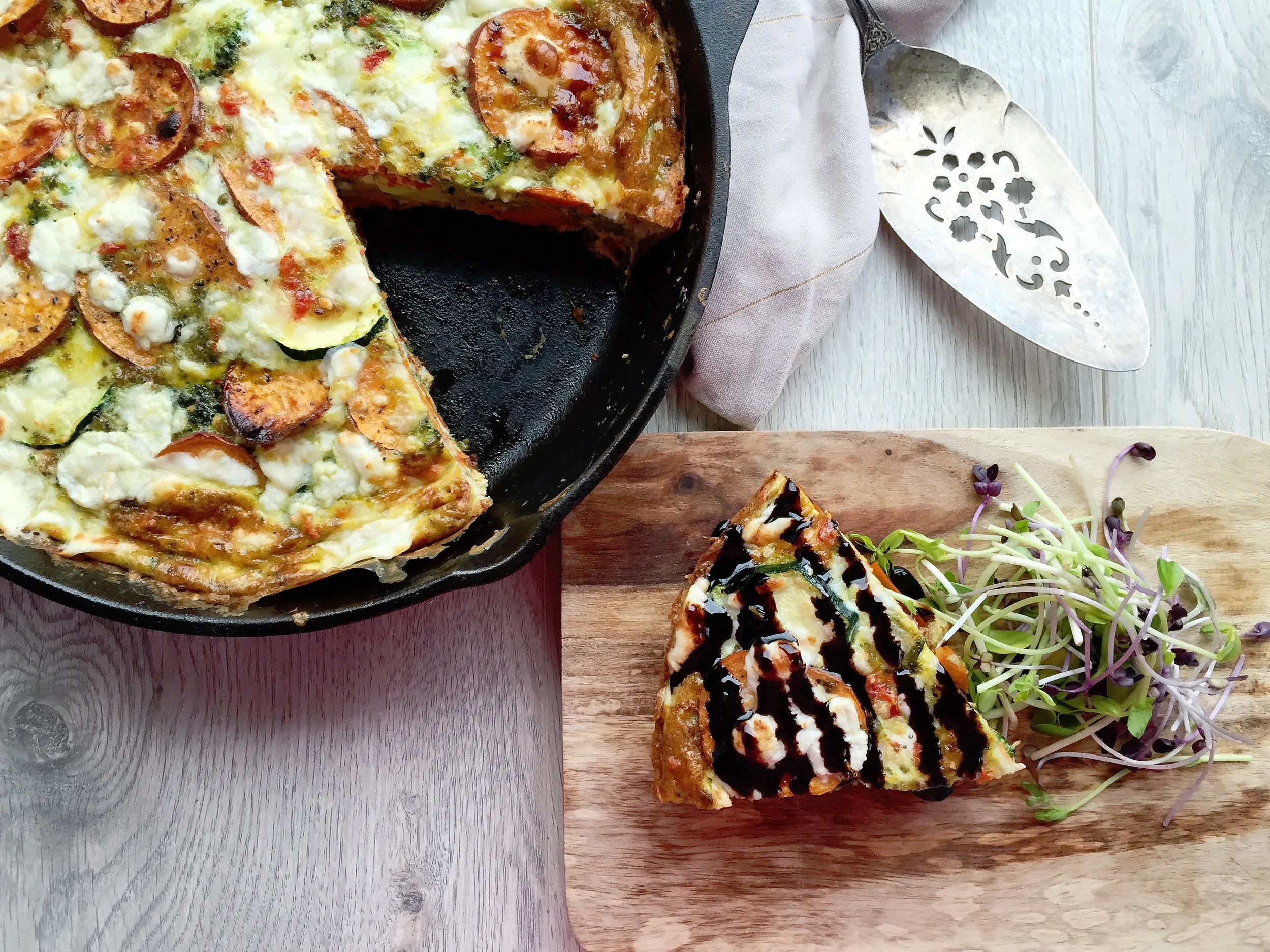 Spanish Veggie Pesto Frittata