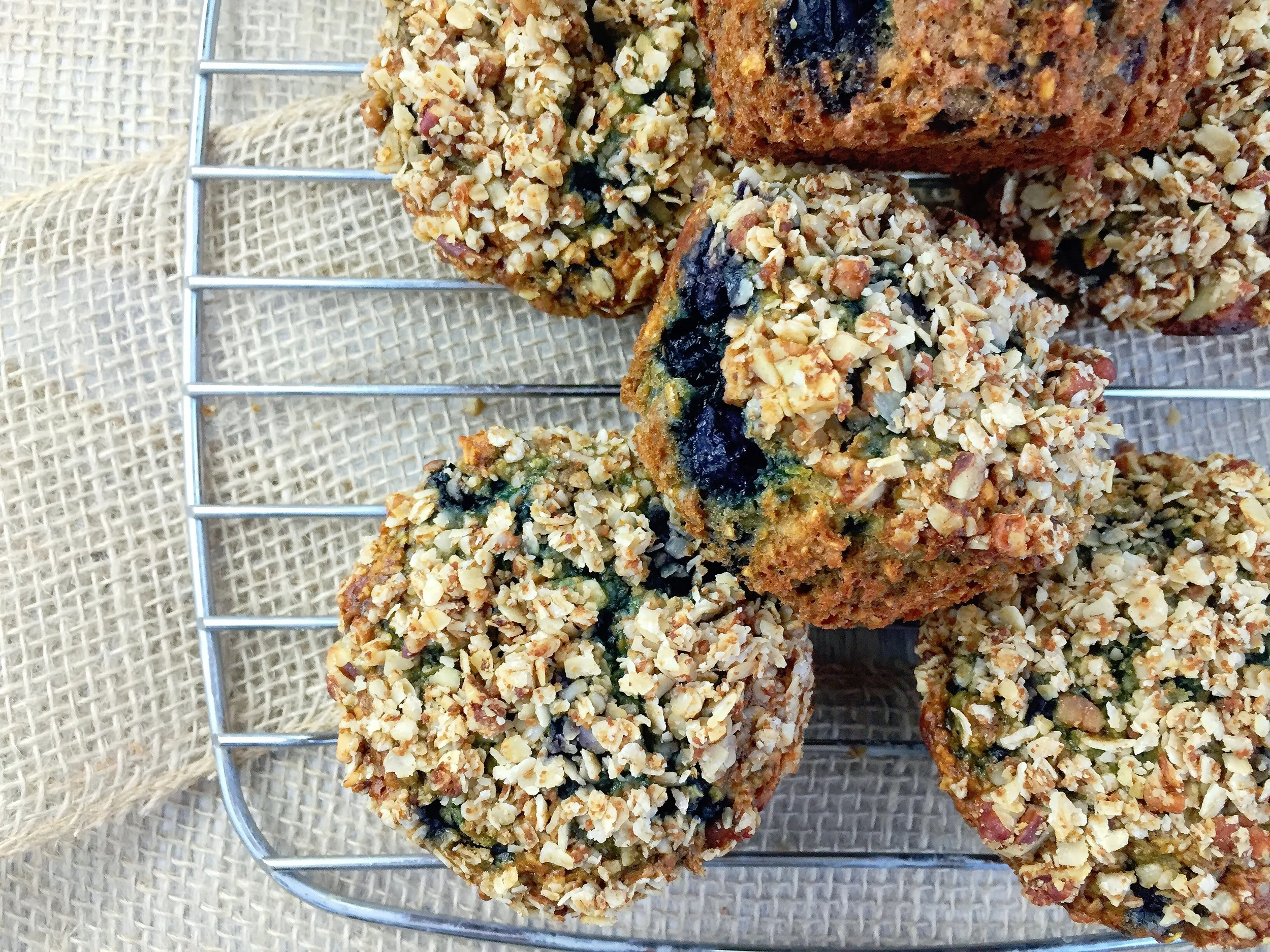 Lemon Blueberry Oatmeal Muffins