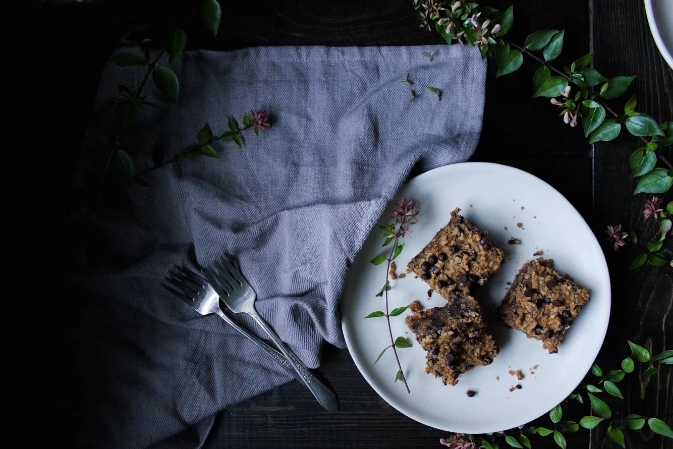 chickpea + chocolate + peanut butter bars