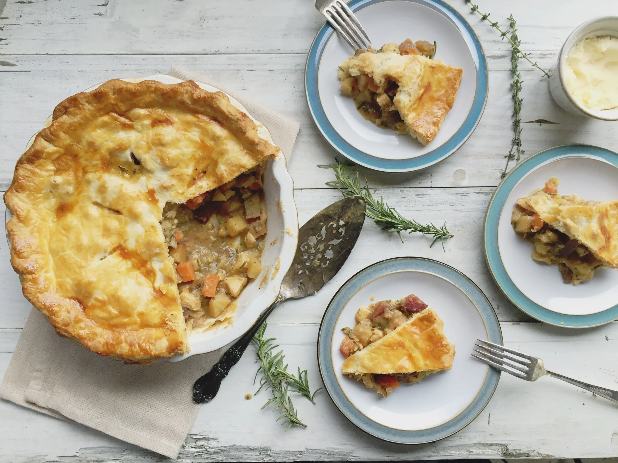 Rustic Root Veggie Chicken Pot Pie + A Goodbye to "guilty" eating