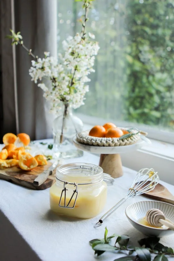 creamy honey sweetened meyer lemon curd