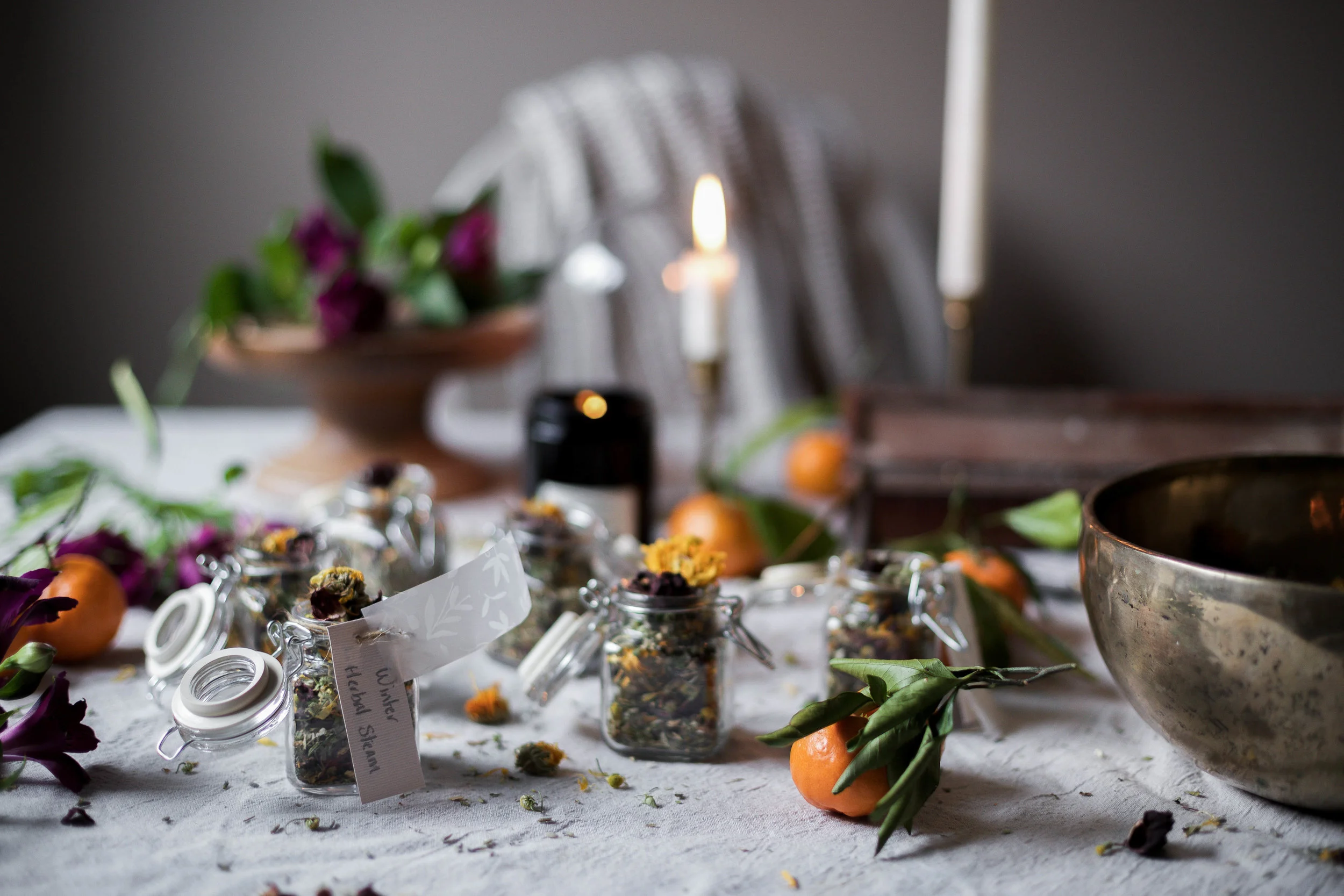 DIY Herbal Face Steam & White Chocolate Pistachio Pomegranate Bark {homemade Christmas gift ideas}