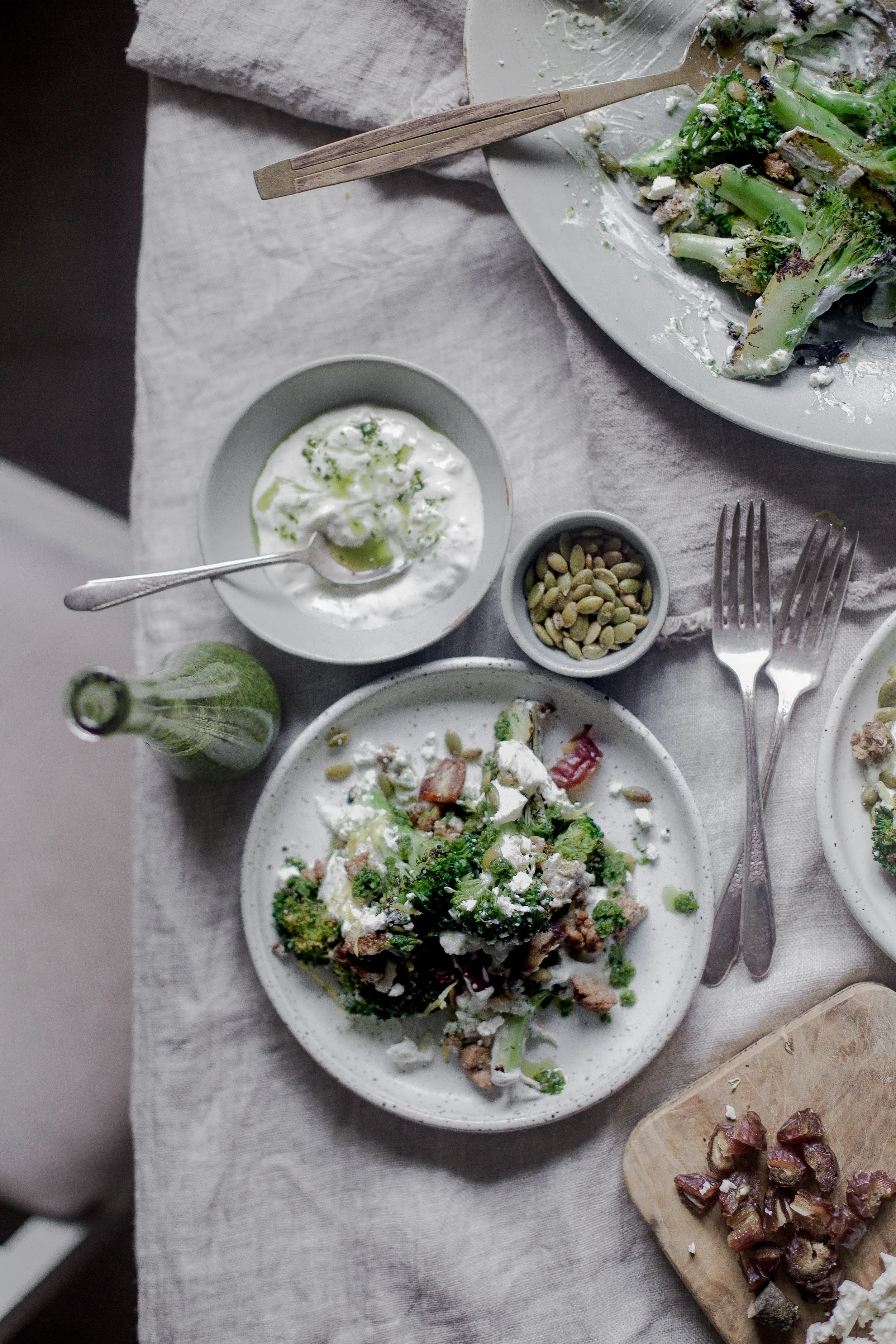 charred broccoli and chorizo with lemon shallot yogurt and jalapeno herb oil (32 of 1).jpg