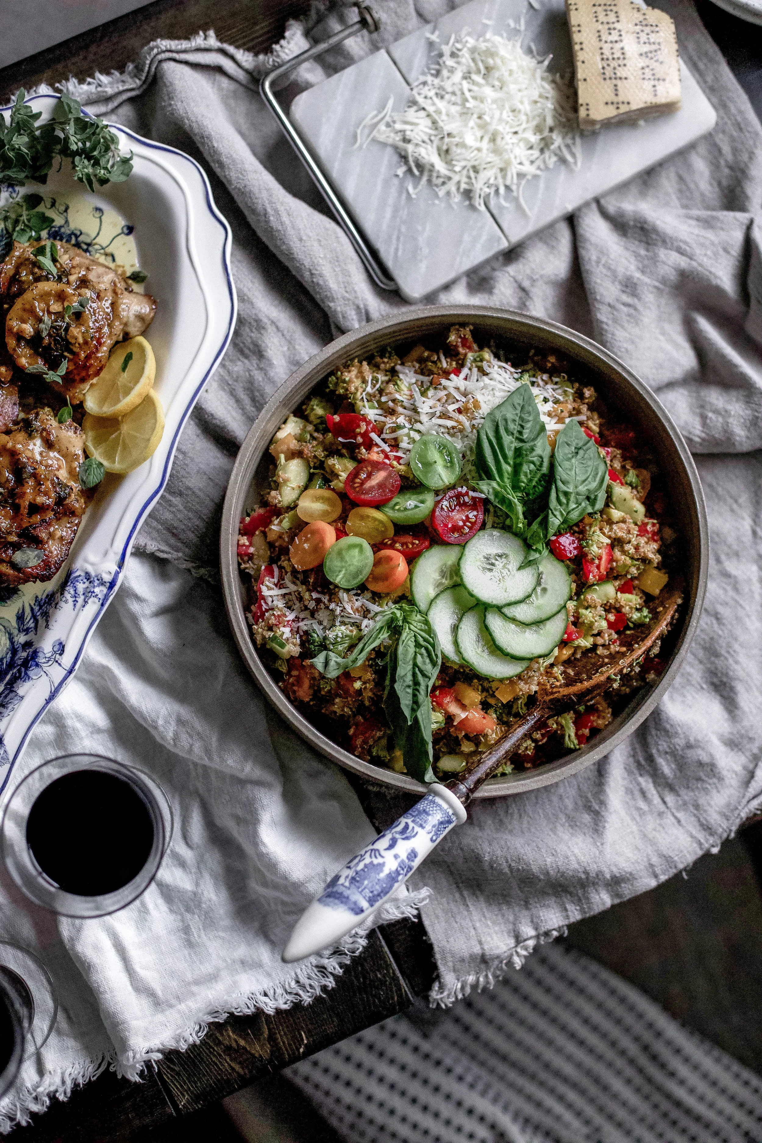 sun dried tomato & basil pesto veggie quinoa salad and lemon oregano white wine chicken (18 of 1).jpg