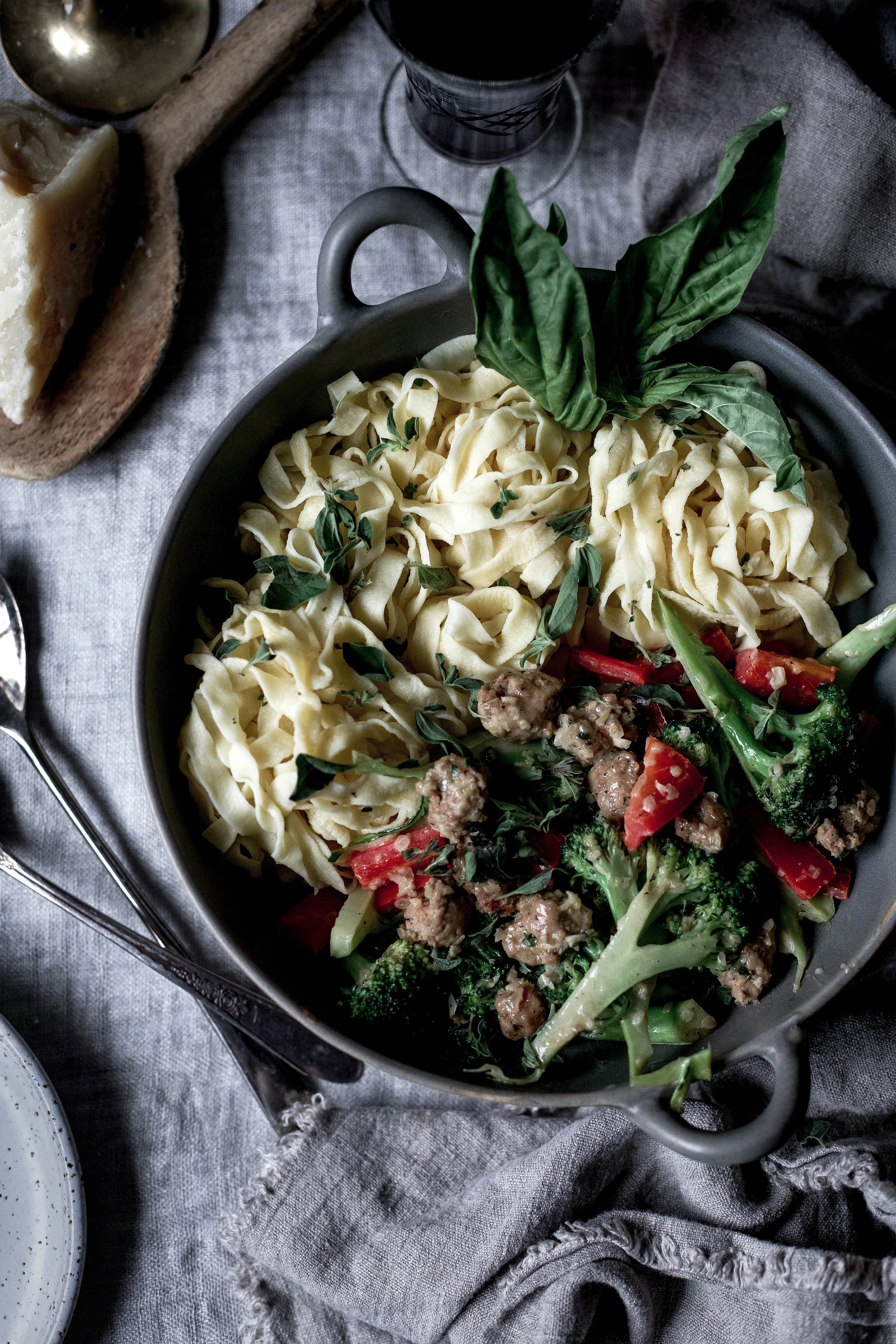 homemade fettuccine with chorizo, red pepper & broccoli cream sauce (25 of 1).jpg
