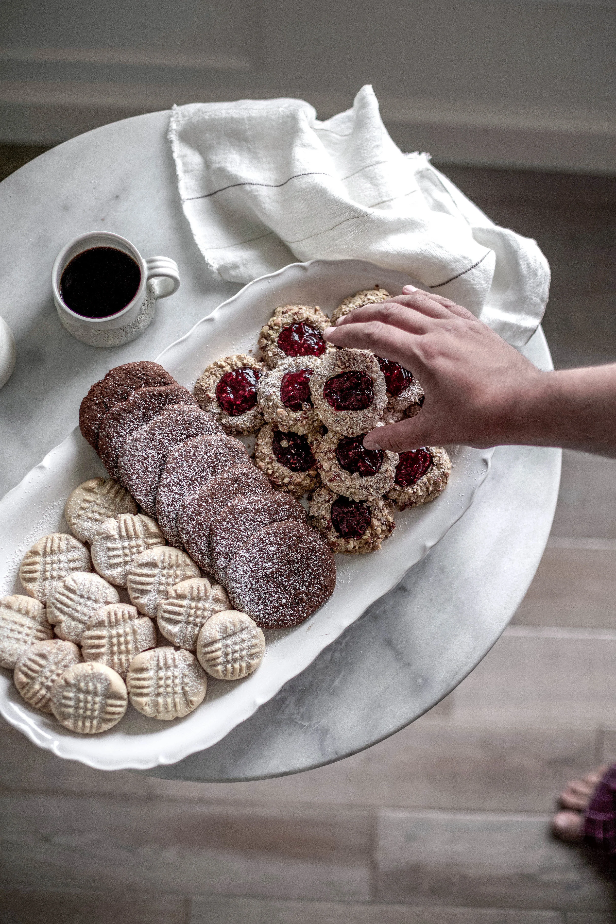 classic christmas cookies; jam thumbprints, chewy gingergbread, buttery shortbread (20 of 1).jpg