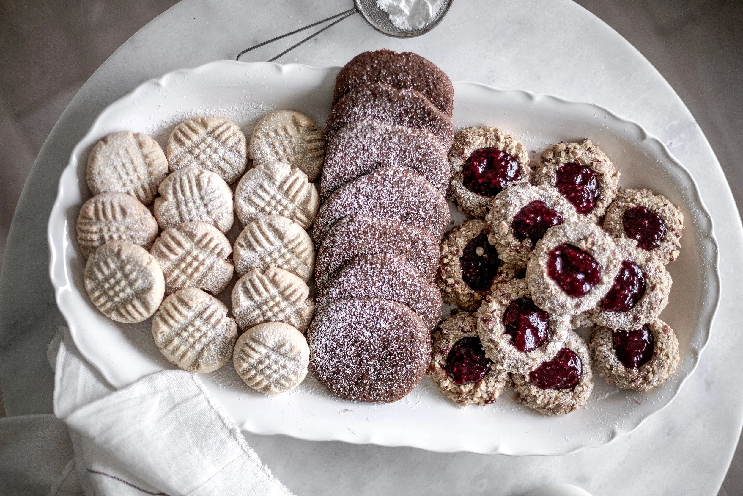 classic christmas cookies; jam thumbprints, chewy gingergbread, buttery shortbread (4 of 1).jpg