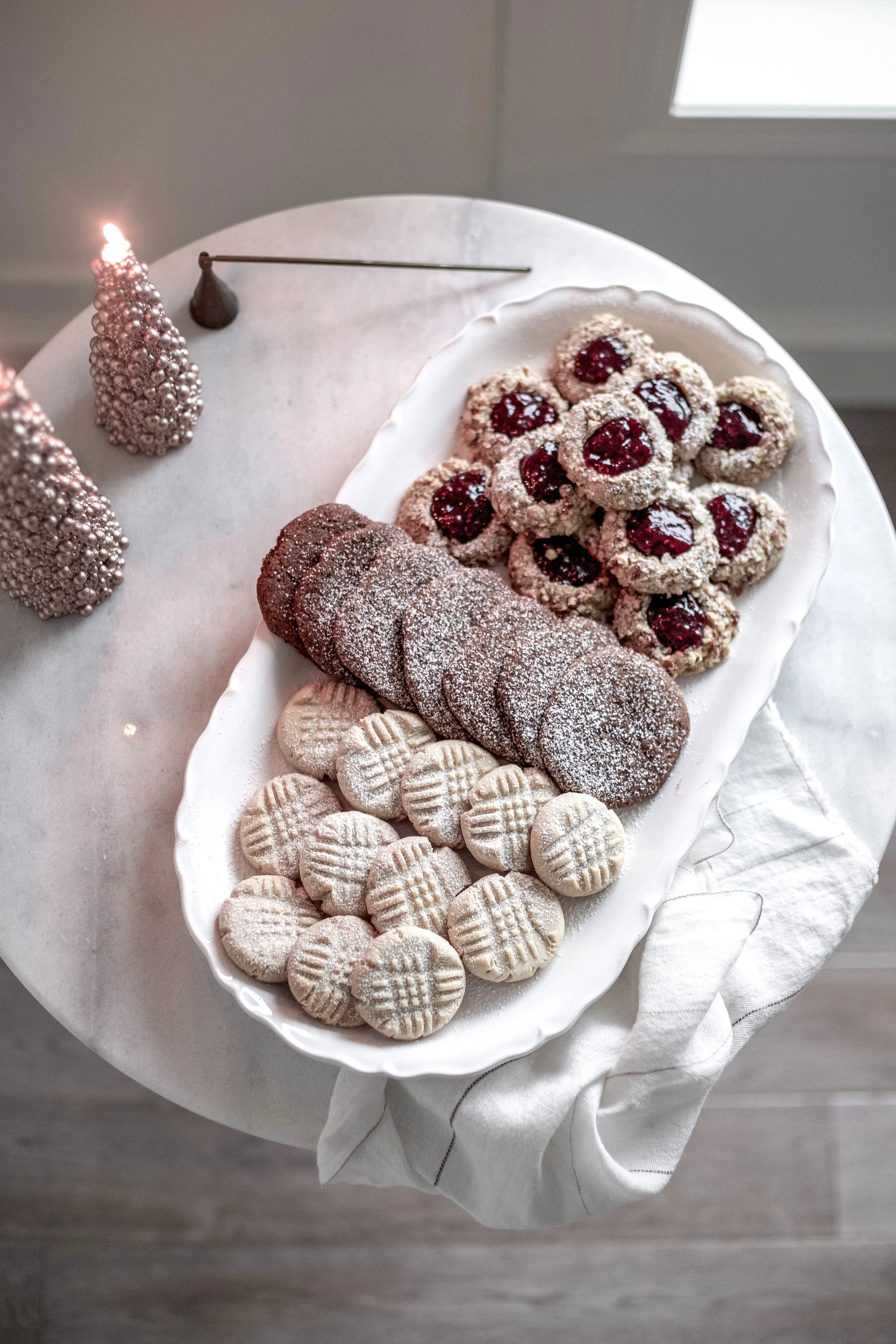 classic christmas cookies; jam thumbprints, chewy gingergbread, buttery shortbread (12 of 1).jpg