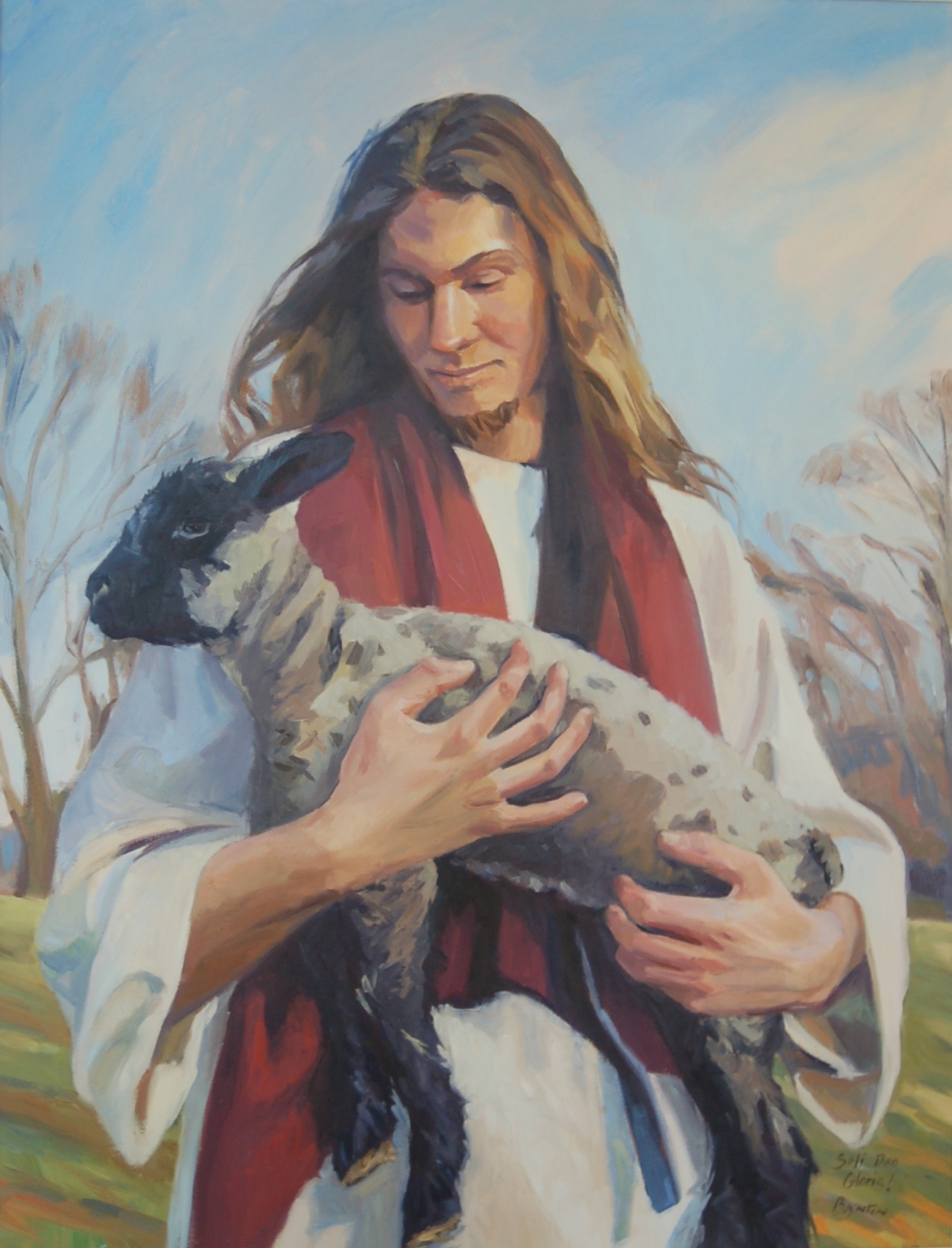 The Good Shepherd, oil painting by Lee Boynton