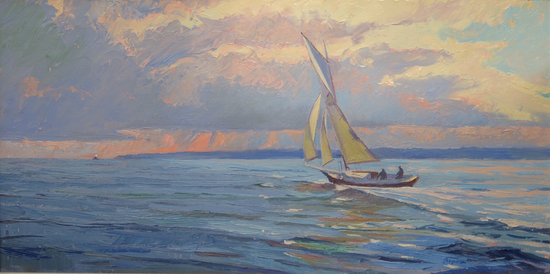 Racing the Storm, oil painting by Lee Boynton Psalm 23 -- by Leslie Brandt from Psalms Now The Lord is my constant companion. There is no need that He cannot fulfill whether His course for me points to the mountaintops of glorious joy or the valleys of human suffering, He is by my side. He is ever present with me. When I tread the dark streets of danger and even when I flirt with death itself, He will not leave me. When the pain is severe, He is near to comfort. When the burden is heavy, He is there to lean upon. When depression darkens my soul, He touches me with eternal joy. When I feel completely alone and empty, He fills the aching vacuum with His power. My security is in His promise to be near me always and in the knowledge that He will never let me go.