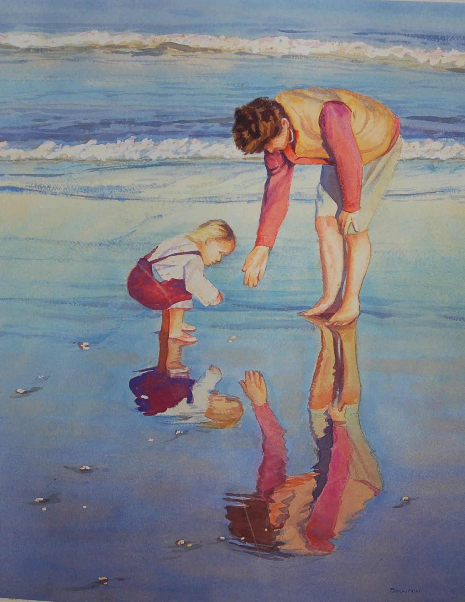 The Joy of Discovery, watercolor by Lee Boynton The disciples came to Jesus and asked, "who is the greatest in the kingdom of heaven?" Jesus called a little child and had him stand among them. And He said:"I tell you the truth, unless you change and become like little children, you will never enter the kingdom of heaven. Therefore, whoever humbles himself like this child is the greatest in the kingdom of heaven. And whoever welcomes a little child like this in my name welcomes me. Matthew 18:1-5 A Childlike Heart, by Claire Cloninger from my Women's Devotional Bible I used to be a little baffled by Nehemiah 8:10: "For the joy of the Lord is your strength." To me, that verse never made much sense, because joy didn't seem to be all that strong a quality. I thought it would have made more sense if it had said, "The strength of the Lord is your joy." But the longer I live, the more I realize that the ability to find joy in life really is a tremendous strength. The people who can laugh are the strong ones. The people who can throw their heads back and delight in the joy of the moment are going to live a lot longer than those of us who are stressed and pushed and taking ourselves terribly seriously... Children really are good at open-hearted, spontaneous joy. They know it intuitively. That's why they use it lavishly in the present moment. They don't put it in a savings account for a rainy day. They don't put it on hold or put a lid on it. They spend it with abandon. They practice it at every small occasion. That's why they are such pros and getting it right!