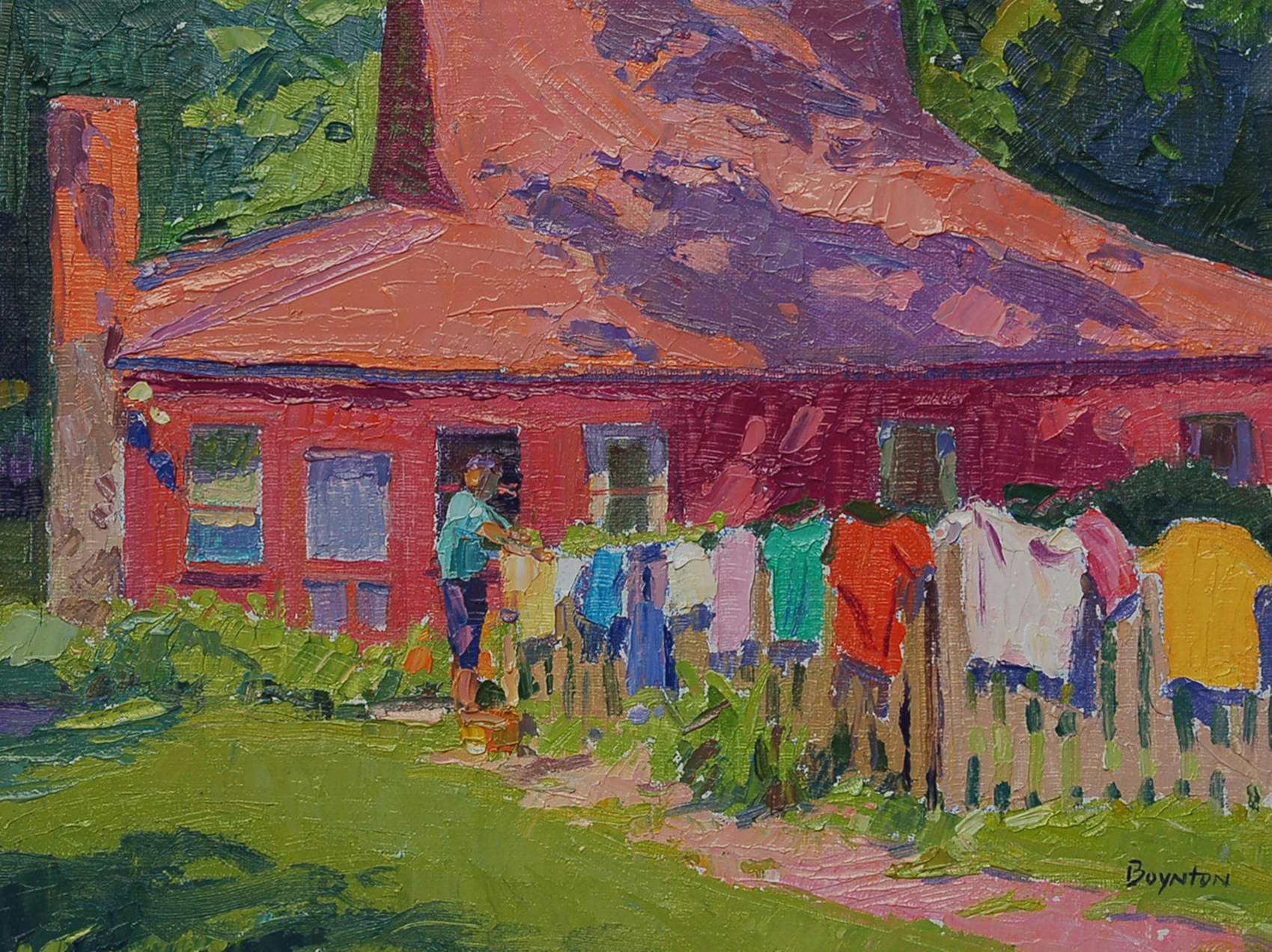 Our dear Georgette hanging out the laundry at Lilac Hill, Plein air oil painting by Lee Boynton Amazing Grace, by John Newton Amazing grace how sweet the sound, That saved a wretch like me, I once was lost by now I'm found, Was blind but now I see... God so LOVED the world He gave His one and only Son that whoever believes in him will not perish, but have eternal life. God did not send His Son into the world to condemn the world, but to save the world through Him. John 3:16-17 What is eternal life? Jesus answers that question for us. He prayed to His Father in heaven, " this is eternal life , that they may know You, the only true God, and Jesus Christ whom You sent." Dirty Laundry Give your dirty laundry to God and He will make it white as snow. Isn't that awesome! Eternal life begins the moment we acknowledge our wayward thinking, repent, surrender our lives to God and accept His Son Jesus into our hearts as our Savior and Lord. That moment when we turn the reins over to Him, the old confused heart of stone goes and the new tender heart of flesh comes, the heart made alive through the Holy Spirit. We are able to know God. John Newton (1725-1807) Before his conversion, John Newton was involved in the slave trade as his profession -- first as crew on slave ships, and then as a captain. While serving as crew aboard the Greyhound, he gained notoriety for being one of the most profane men on board. He wrote lewd poems and songs openly mocking the captain, and encouraging his crew mates to join him in chanting or singing them. He called himself the Great Blasphemer, deriding and denouncing God as a myth, and ridiculing others who revealed the slightest glimmer of faith. He was a man without limits, indulging himself in every vice from drinking, to fighting to fornication. In March 1748, while at sea in the North Atlantic, a violent storm came upon the Greyhound. One of his fellow crew members was swept overboard from the spot where he had been standing moments before. The hull was beginning to break apart and it looked like the ship was on its way down. In moments of extreme desperation, while lashed to the pump and bailing for all he was worth, Newton cried out to God for mercy. In the harrowing hours to follow, he questioned why God would ever want to spare his life. He thought he had sinned too much to have any hope of God's forgiveness. This was the opening to his hardened, darkened heart through which God could shine his marvelous light, and for the rest of his life, he marked March 10 as the anniversary of his new birth. His growth in his new life in Christ was slow at first. He experienced several more miraculous rescues from death by the storms of life, including illness, starvation, mutiny plots and slave uprisings, and came to see God's amazing grace for what it was. He finally abandoned the sea faring life and responded to a call to the ministry. He was ordained as a priest on June 17, 1764. Newton wrote poems and hymns to accompany his sermons. He wrote the lyrics for Amazing Grace in late 1772, and it was first sung during a New year's Day service on January 1, 1773. Talk about transformation and giving glory to God! This hymn is estimated to be performed 10 million times annually around the globe, and has appeared on over 11,000 albums.