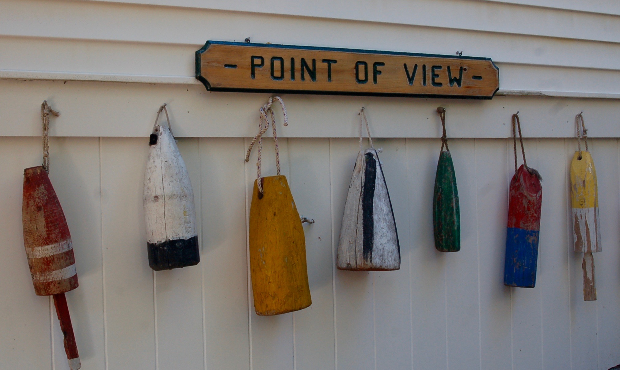 Lobster buoys on Capitol Island