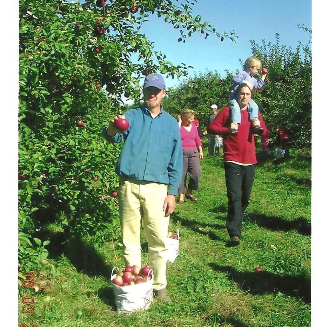 My Dad when we used to go apple picking in the Fall.