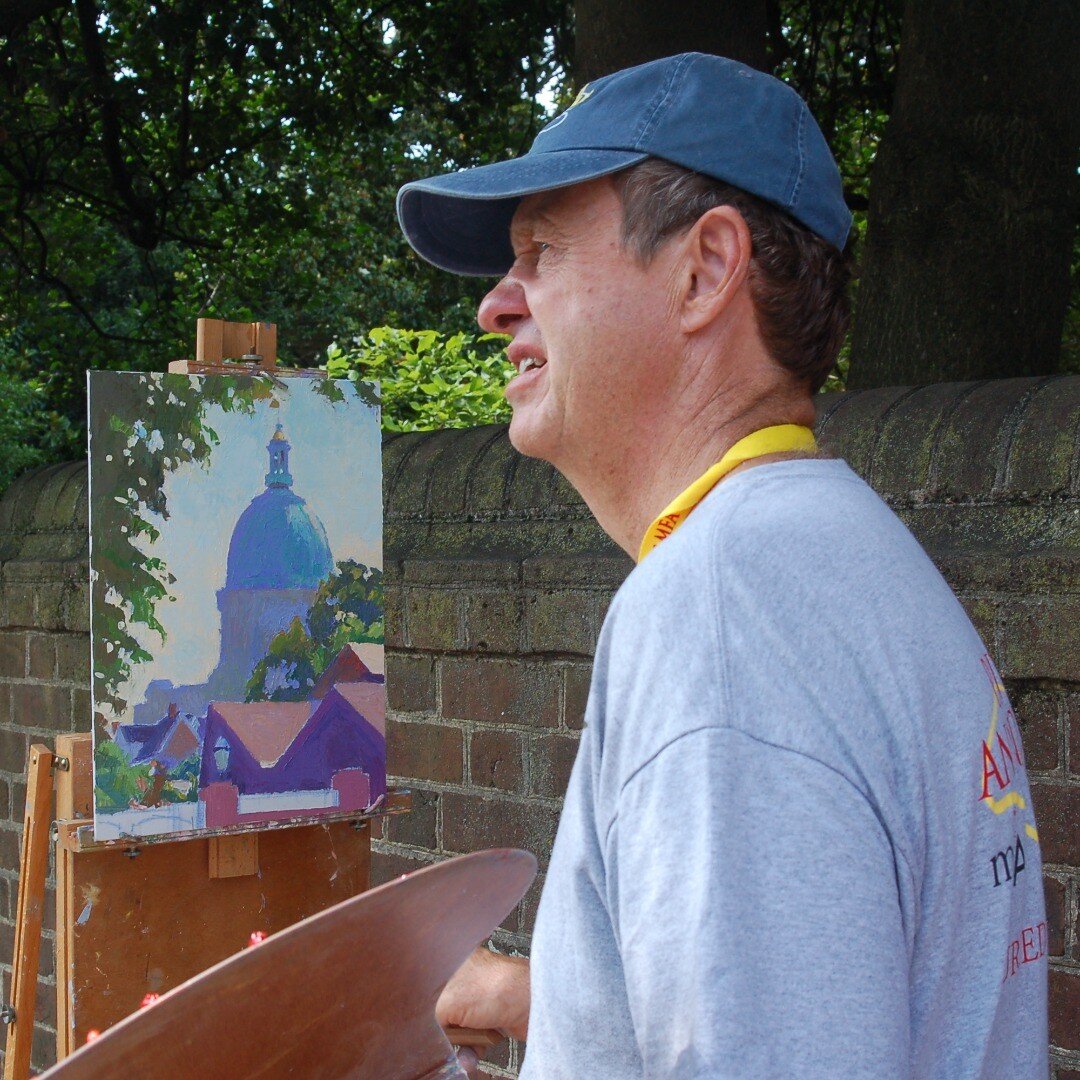 My Dad  painting in Paint Annapolis, a plein air painting competition. My Dad was basically always painting