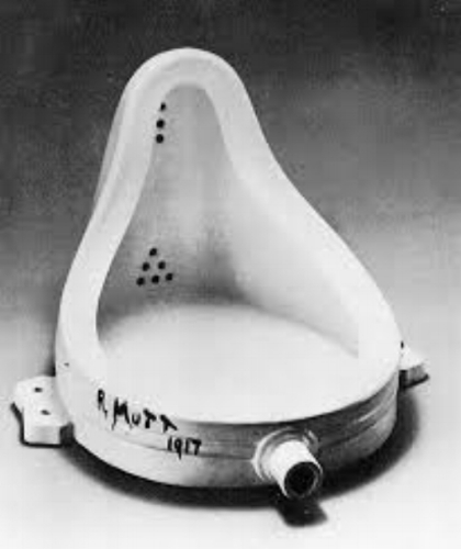 "Fountain" by Marcel Duchamp 1917 - a major landmark in the avant-garde.