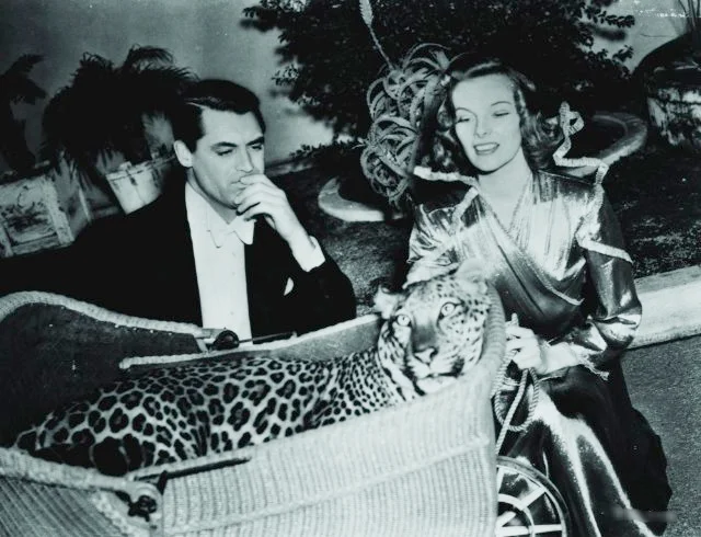 With Katherine Hepburn in "Bringing Up Baby"