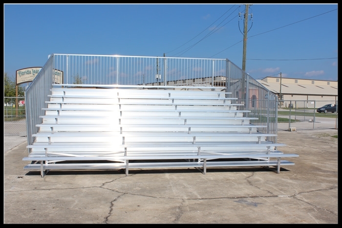 10 Row Non-Elevated Aluminum Bleacher (w/o aisle) Click here for free, printable CAD drawings!