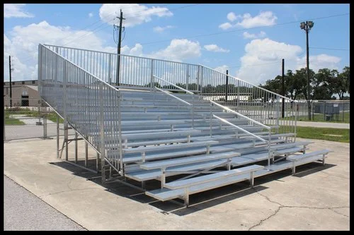 10 Row Non-Elevated Aluminum Bleacher (w/ aisle) Click here for free, printable CAD drawings!