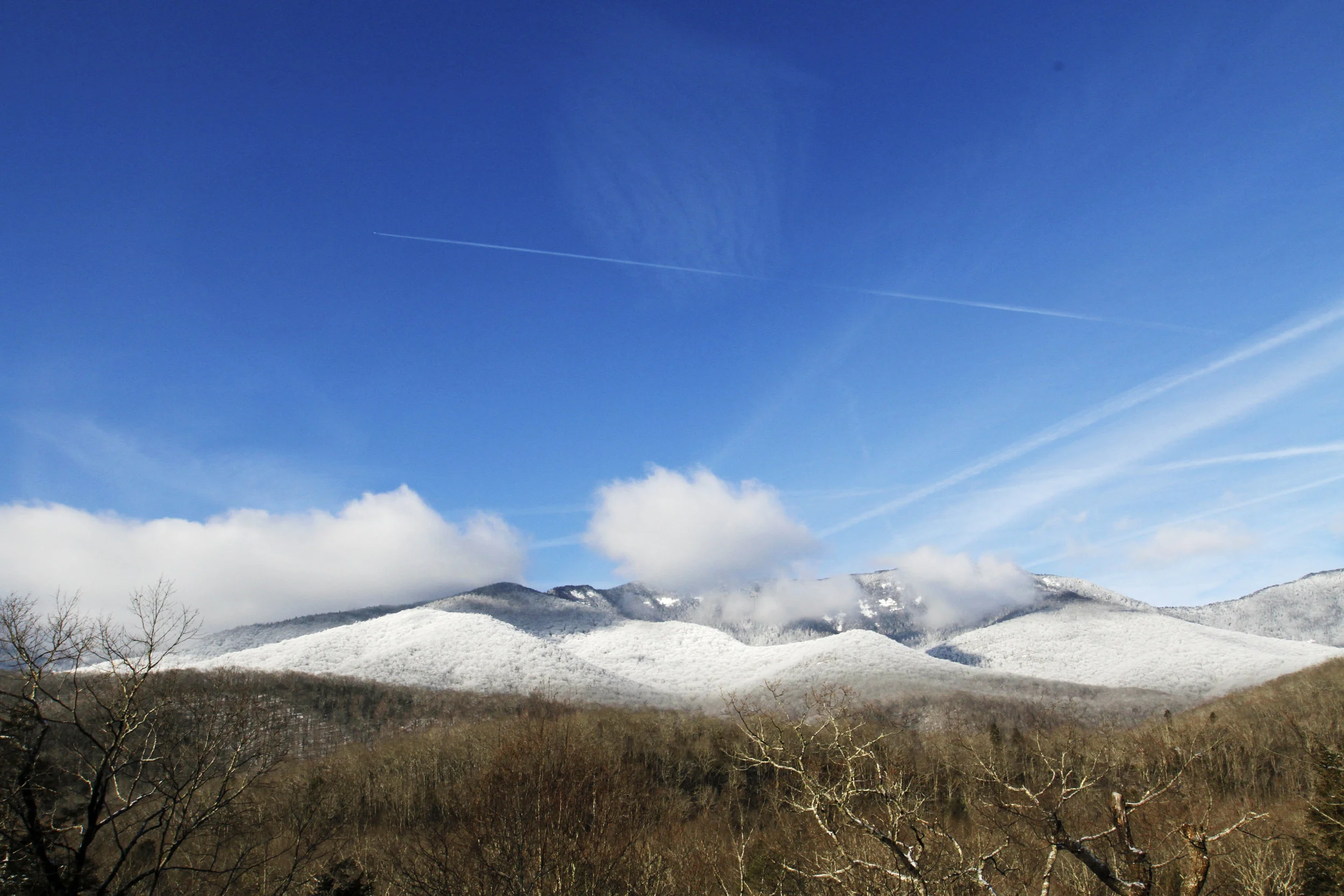 The Black Mountains blanketed in white on the first day of 2018.