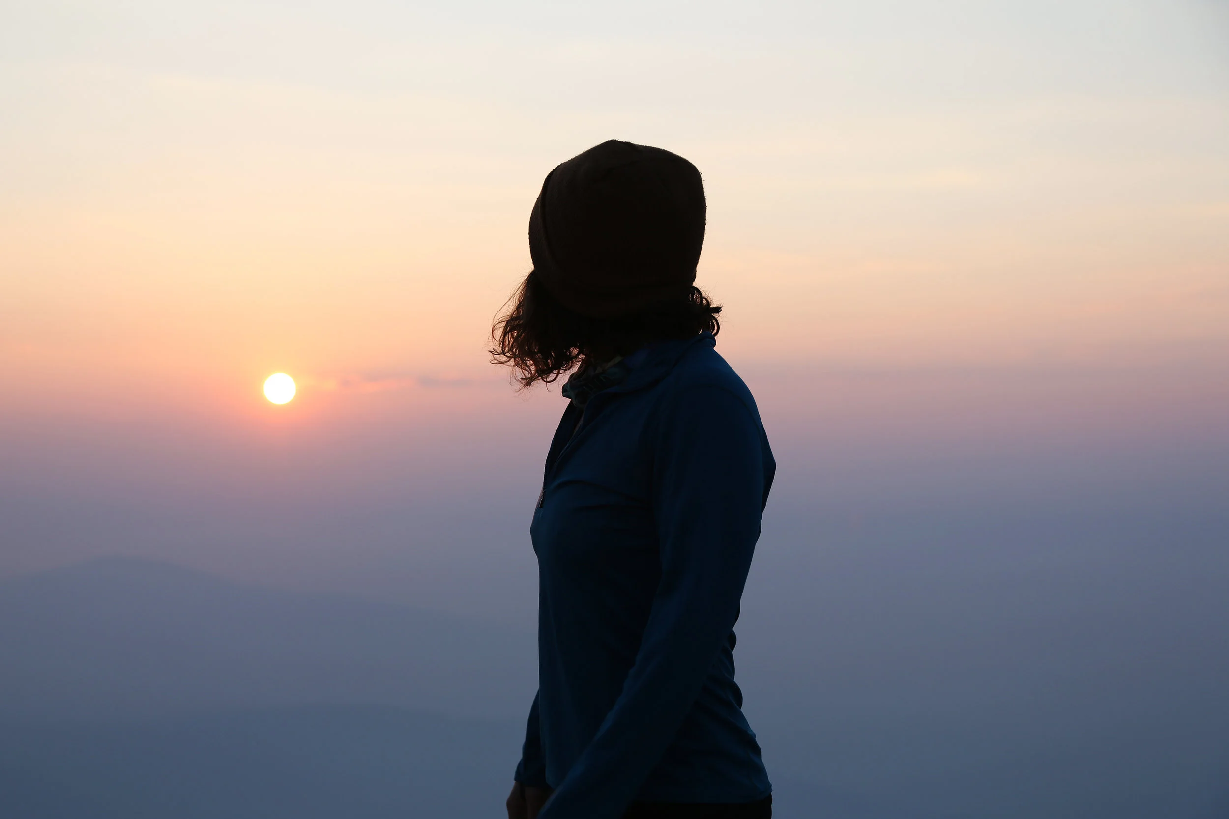 Taking in the view from the summit of Mt. McLoughlin.