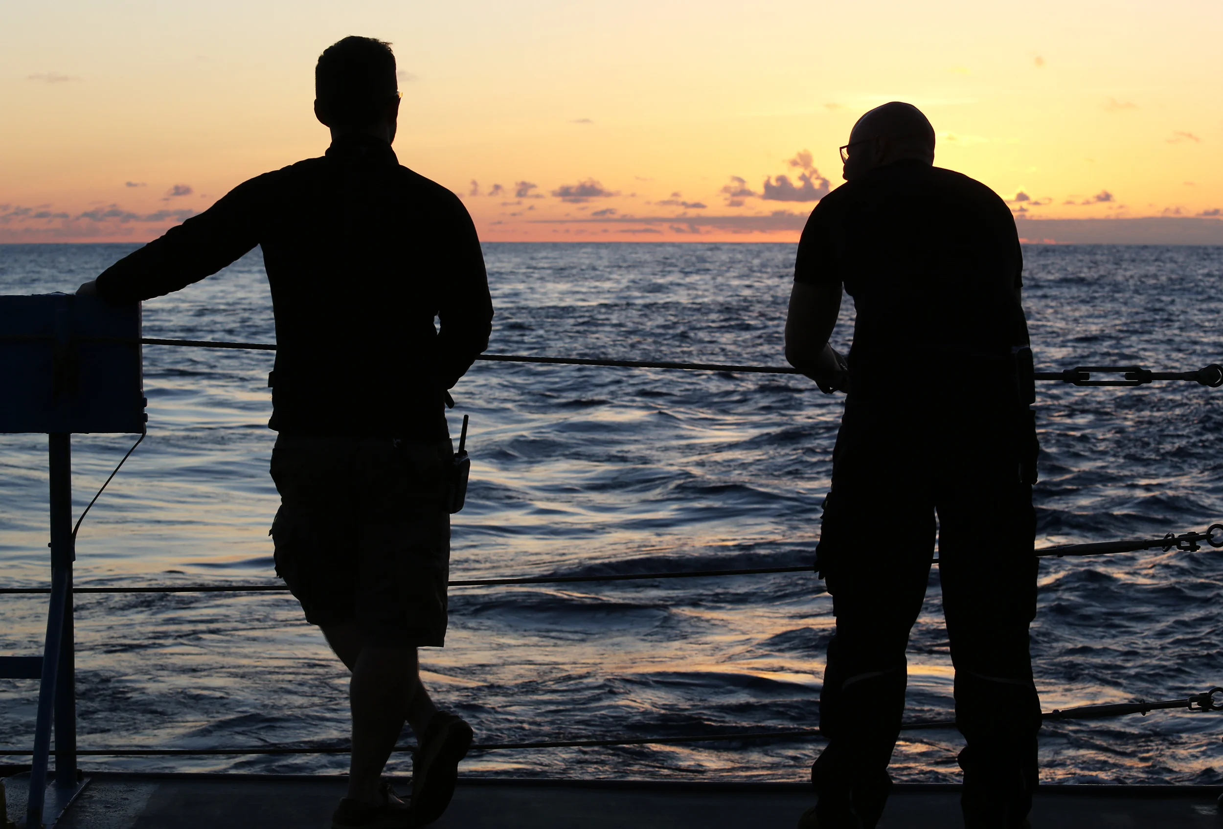 Enjoying one of many epic sunsets on the aft deck of R/V Falkor | June 2018