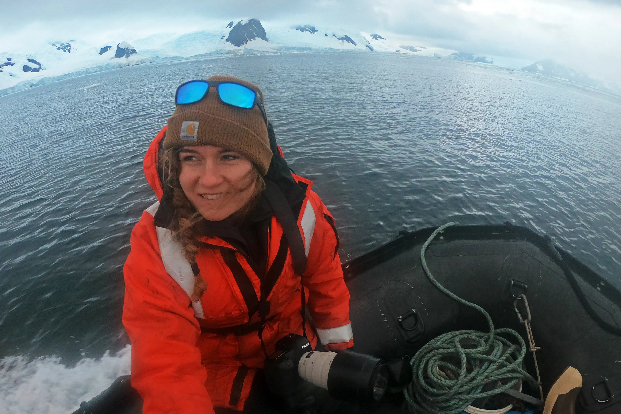 Working in Andvord Bay, Antarctica.